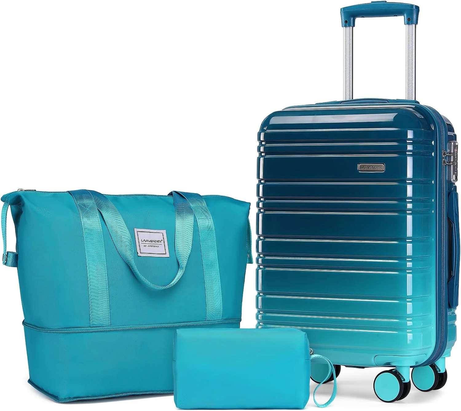 Ensemble de 6 valises, ensemble de valises rigides extensibles avec roulettes multidirectionnelles, ensemble de bagages à roulettes légers