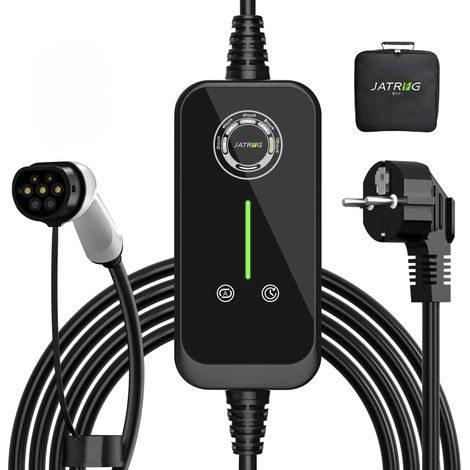 JATRHG EV Chargeur 7M 3.6KW-1.5KW 16A13A10A8A Type 2 station de Charge Voiture Electrique Portable Courant Commutable Voiture hybride Chargeur Rapide monophase — vue 1