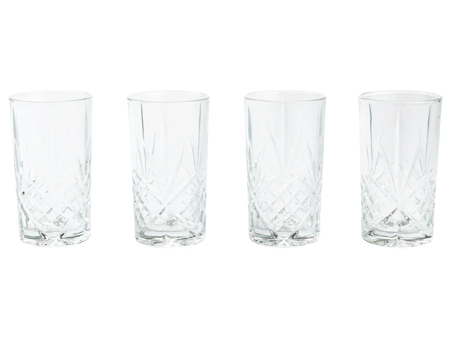 LIVARNO home Lot de 4 verres  whisky ou longdrink