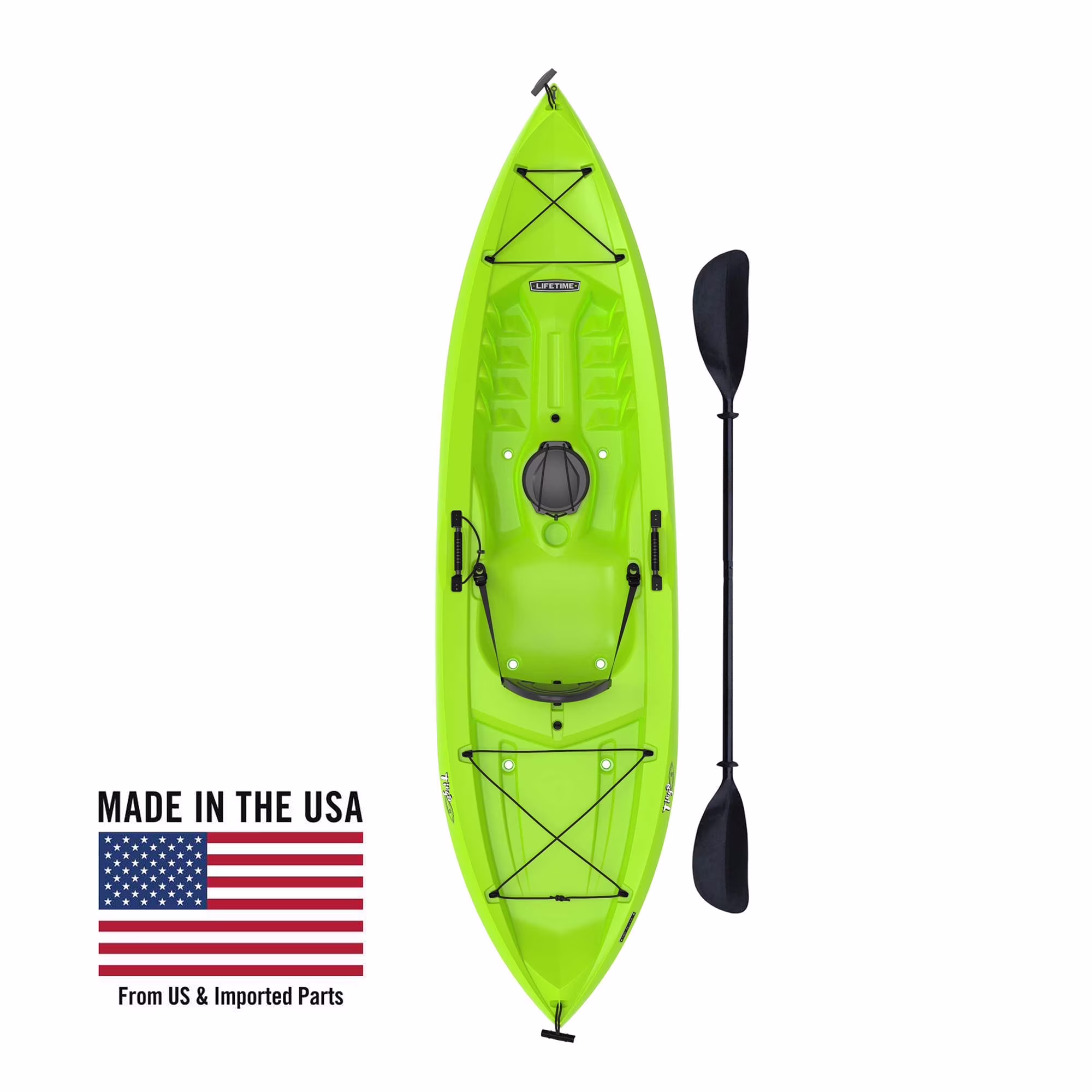 Tioga 10 ft Sit-On-Top Kayak, Lime Green (90534)(Lime Green/Single)