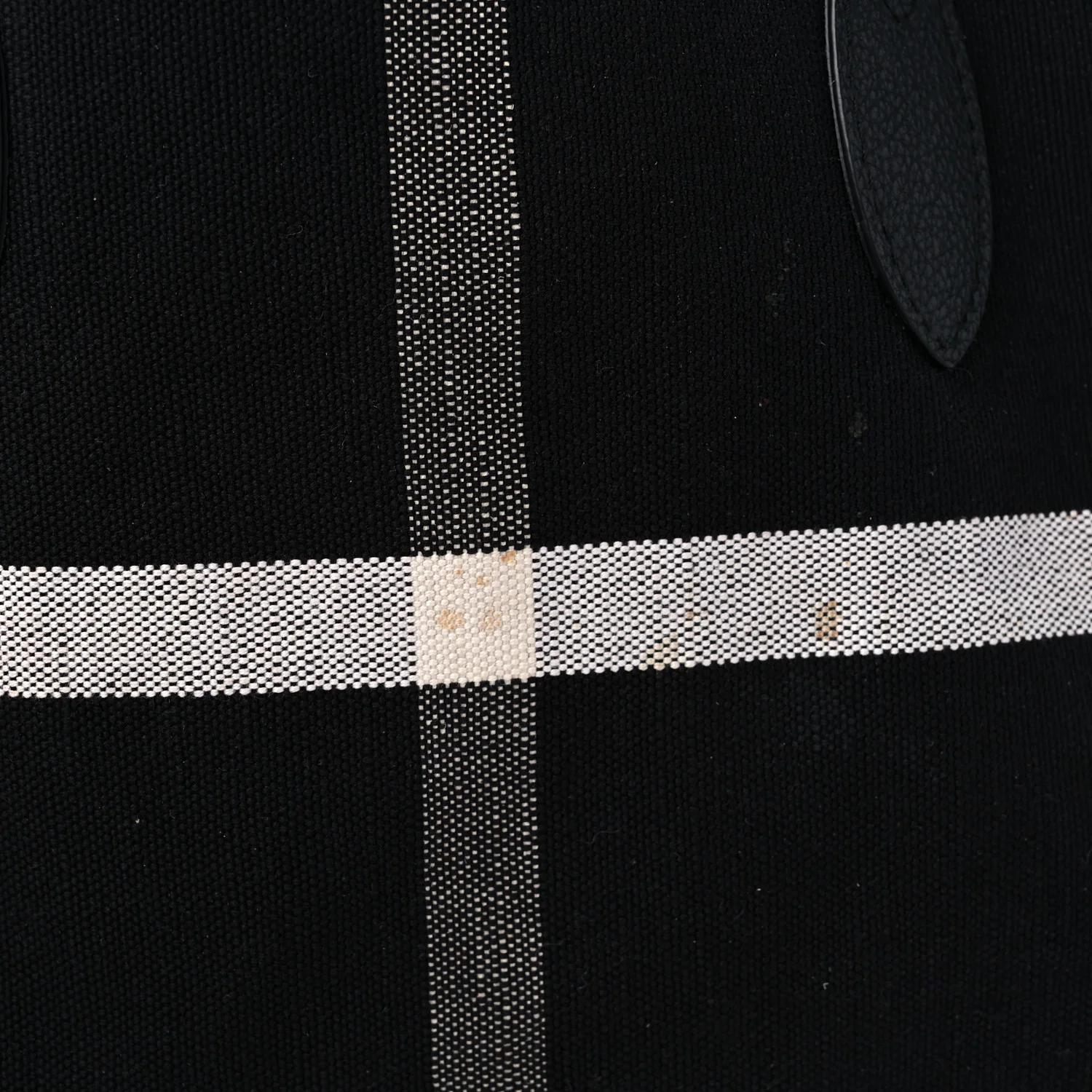 Coated Canvas Mega Check Medium Doodle Tote Black White