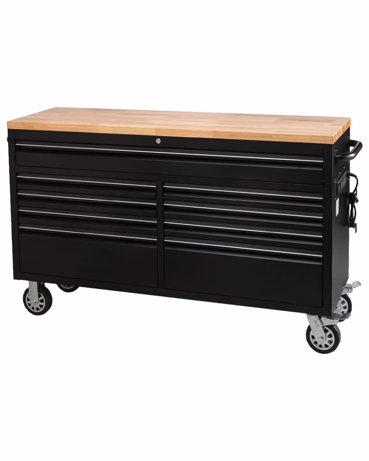 M optimized 61 Rolling Tool Chest with 9 Drawers, Lockable Tool Cabinet with Wheels, Mobile Workbench for Garage and Workshop Storage, Large Rolling Tool Chest