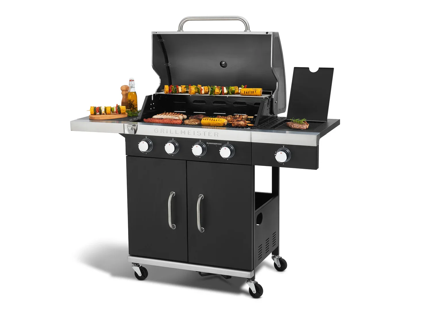 GRILLMEISTER Barbecue  gaz Memphis, 4 brleurs, 70 x 42 cm, 19,7 kW