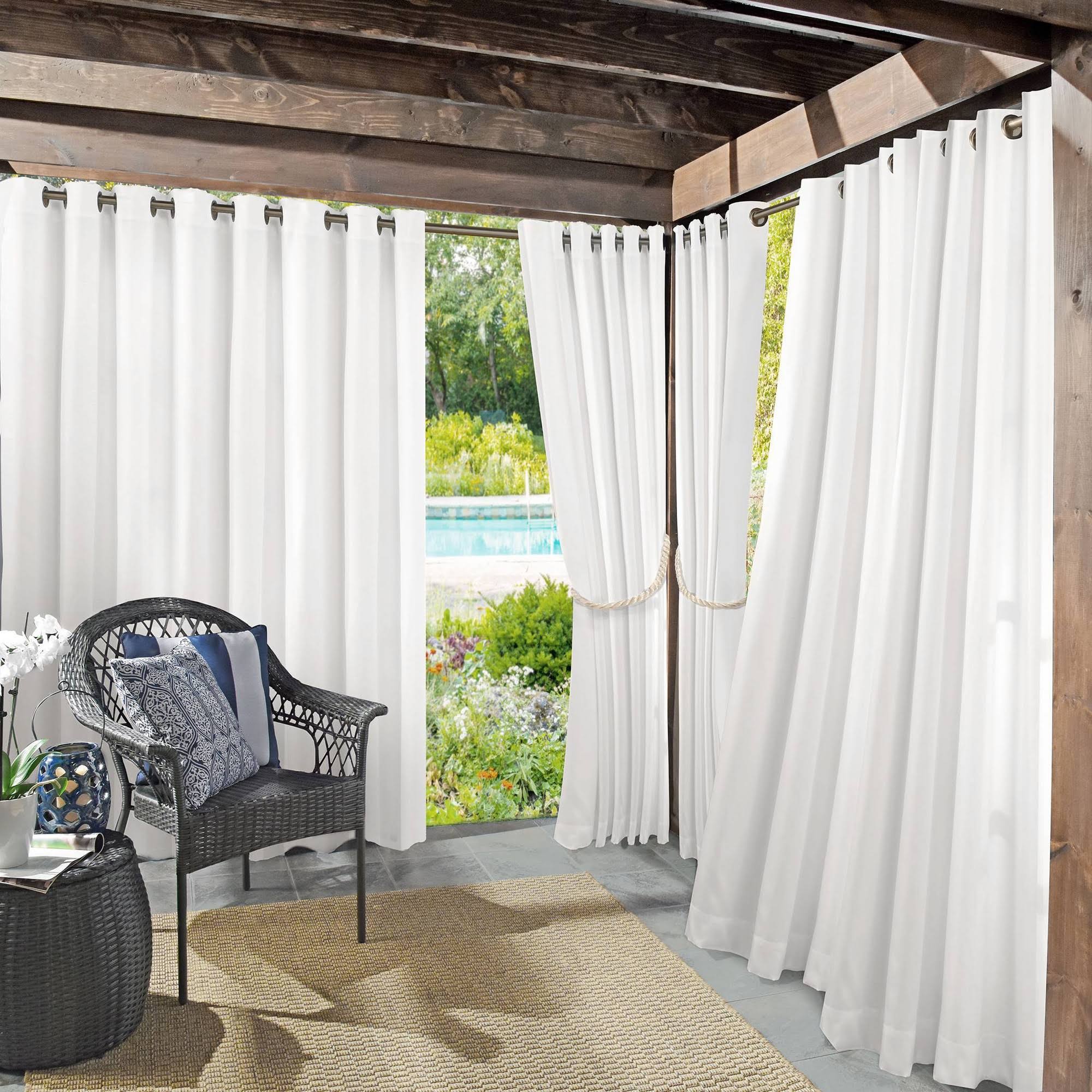Sun Zero Sailor Indoor/Outdoor UV Protectant Room Darkening Grommet Curtain Panel