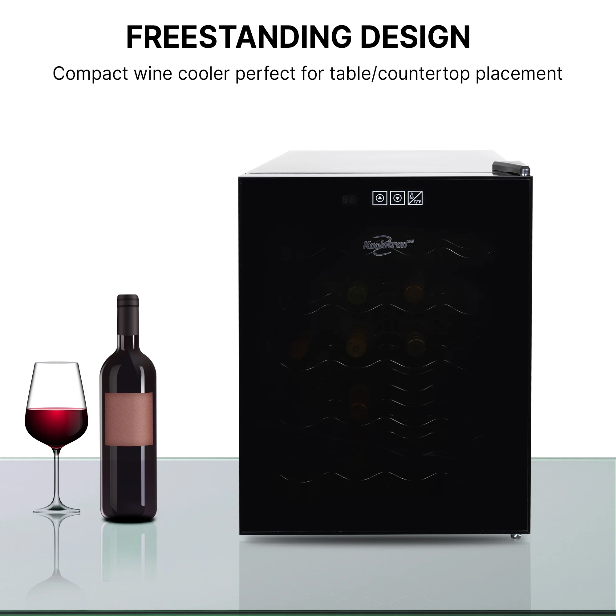Koolatron 8 Bottle Wine Cooler Thermoelectric Freestanding Wine Fridge