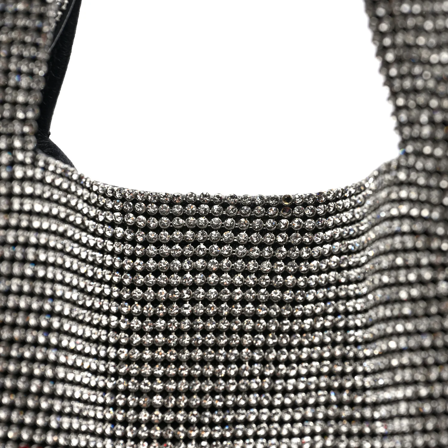 Crystal Wanglock Mini Shopper Silver
