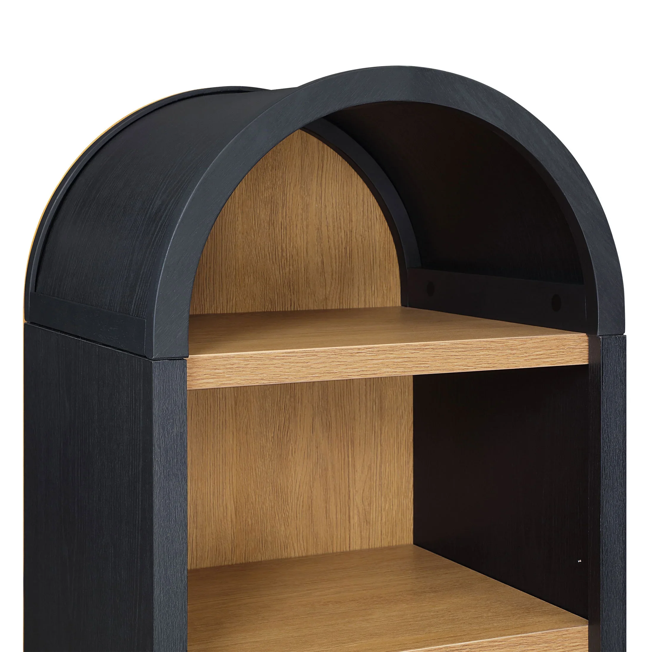 Better Homes & Gardens Juliet Narrow Arch Bookcase, Deep Green and Light Honey