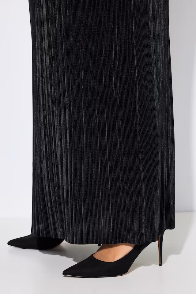Strapless Pleated Jersey Maxi Dress