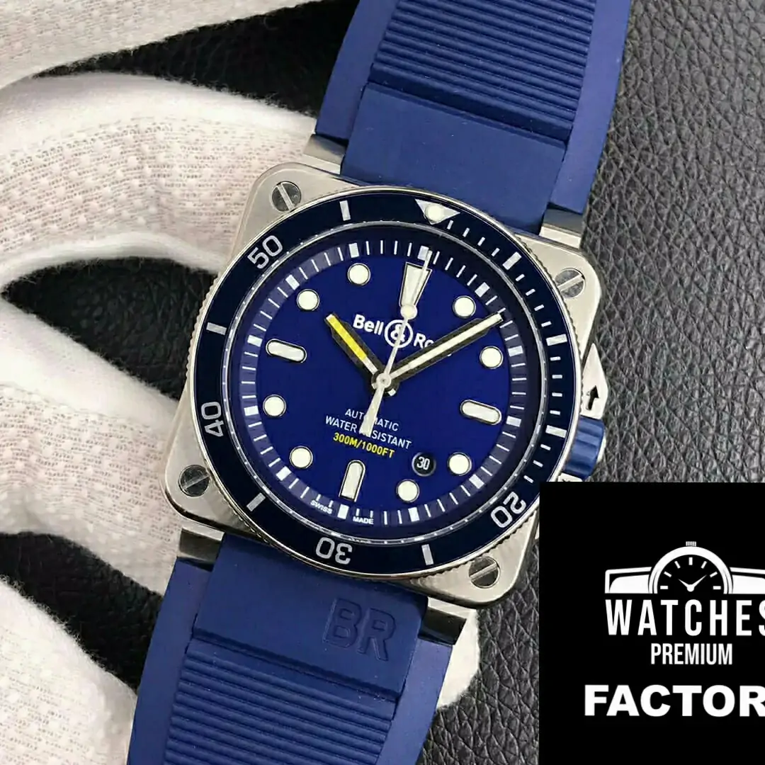 Bell & Ross BR0392-D-BU-ST / SRB Blue Strap