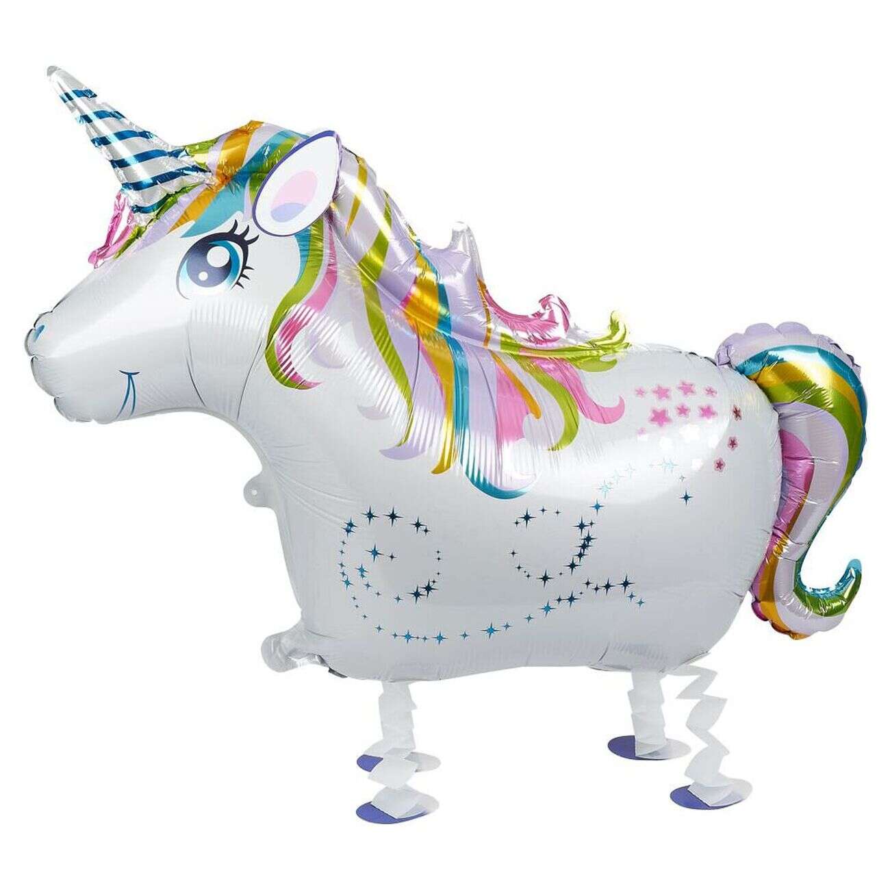 Ballon alu licorne avec pieds L75xH57cm