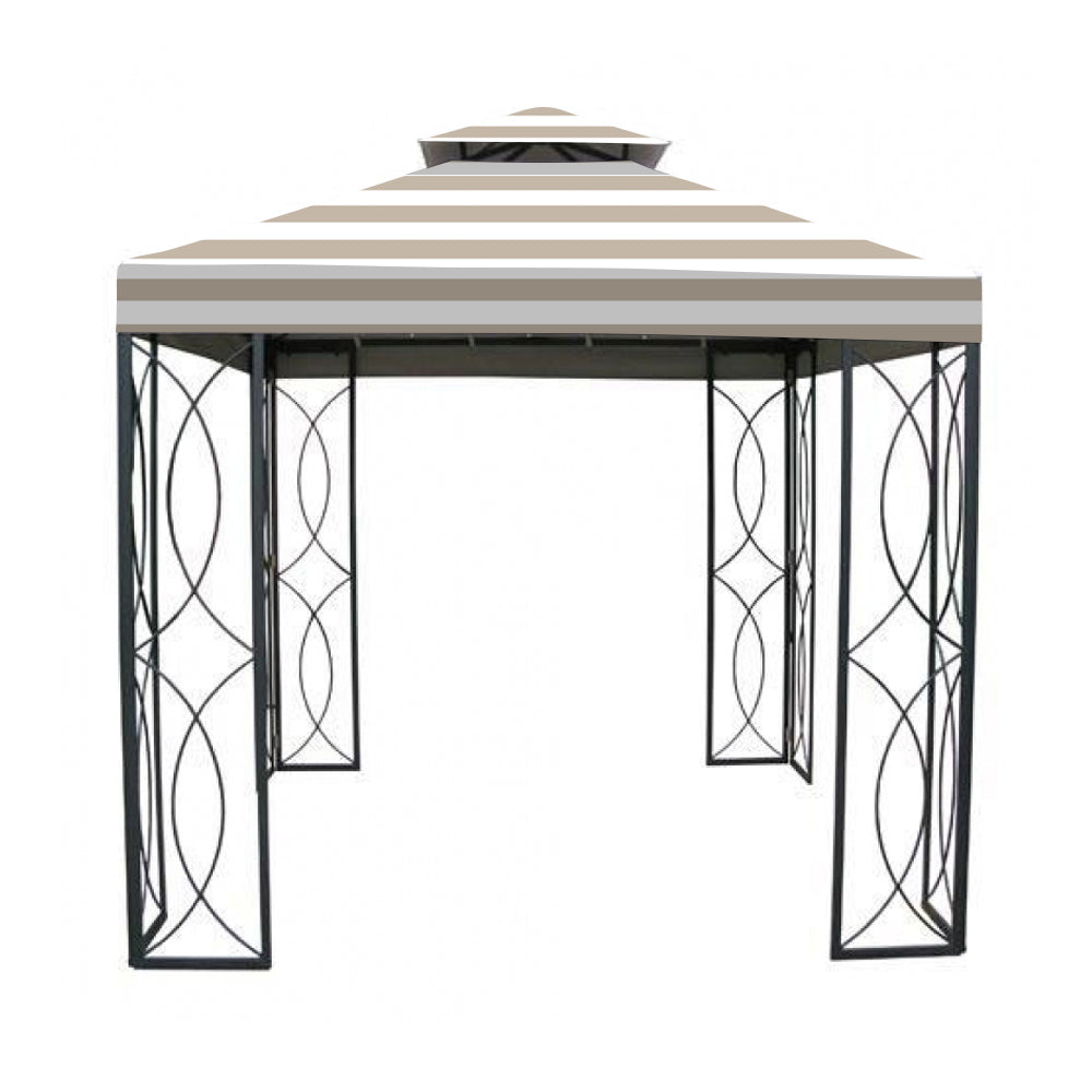 Garden Winds Replacement Canopy Top Cover for the Garden Treasures 8' x 8' Gazebo -Standard 350 - Cabana Beige