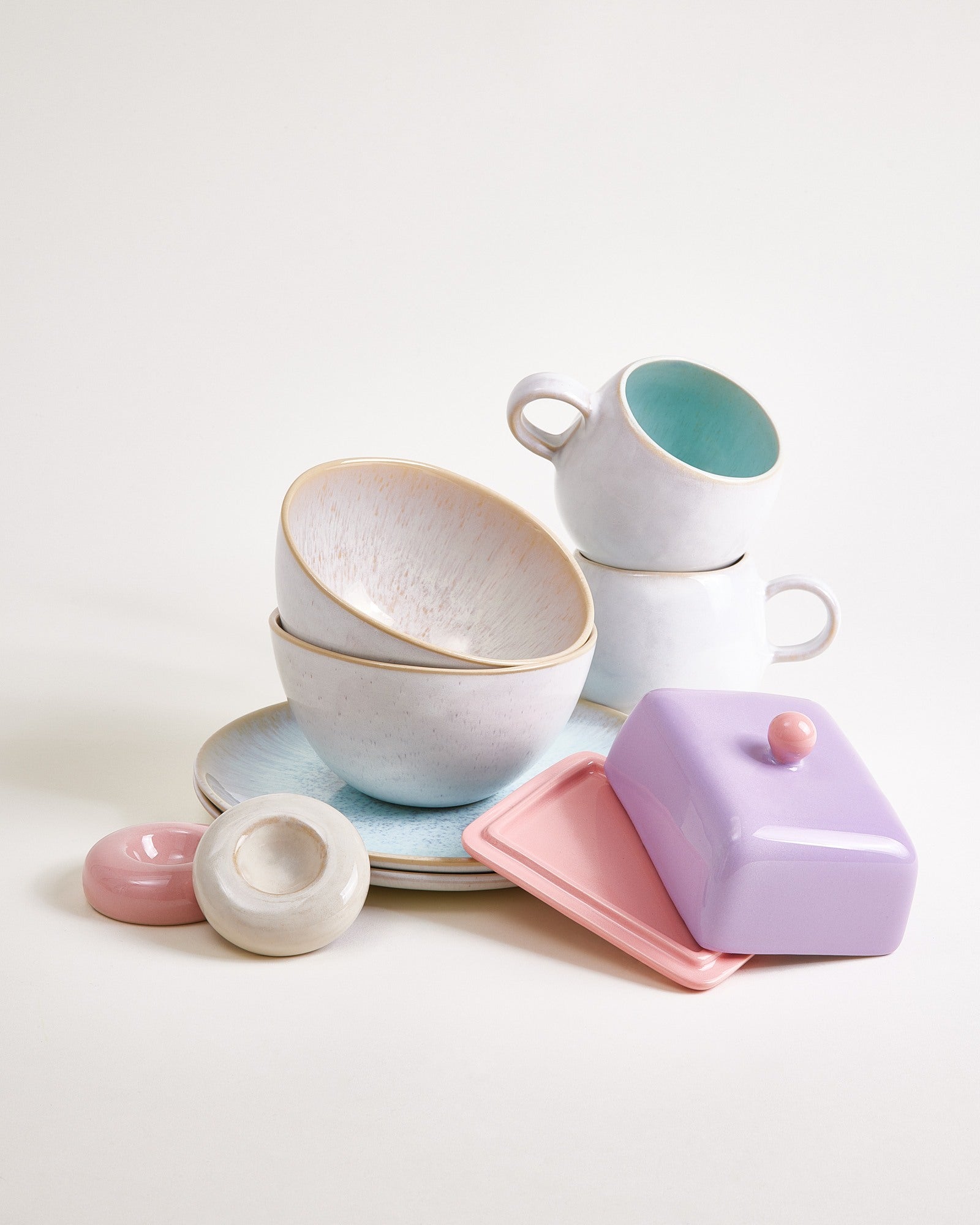 TABLEWARE SET PASTEL DREAMS MIX 9 PIECES