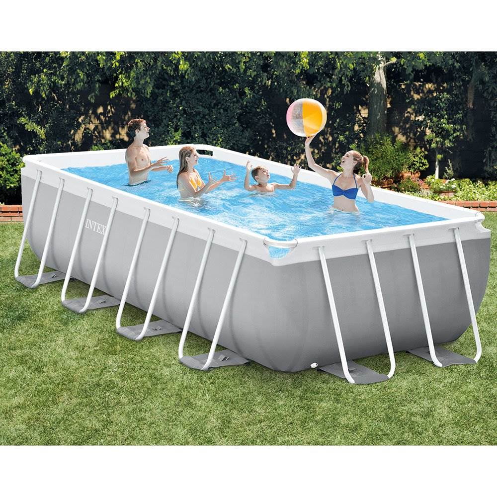 16' x 42" Frame Rectangular Above Ground Swimming Pool Set w/ Canopy - Image 4