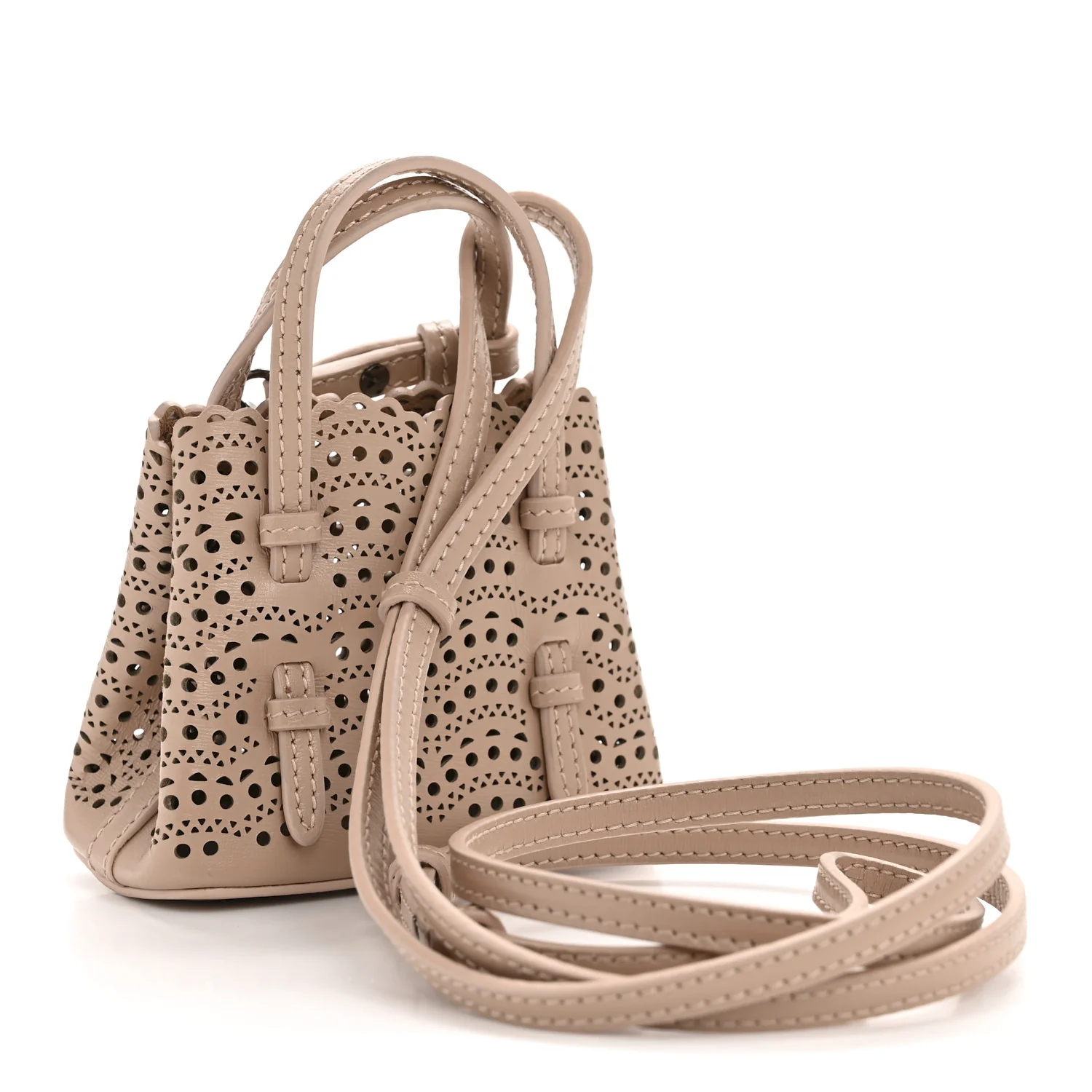 Calfskin Vienne Wave Mini Mina Bag Sable