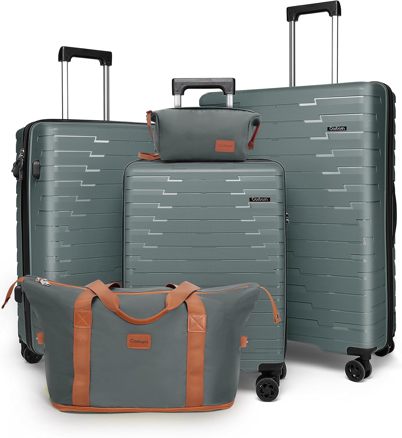 Ensemble de 5 valises à roulettes, valise rigide en ABS avec roulettes multidirectionnelles