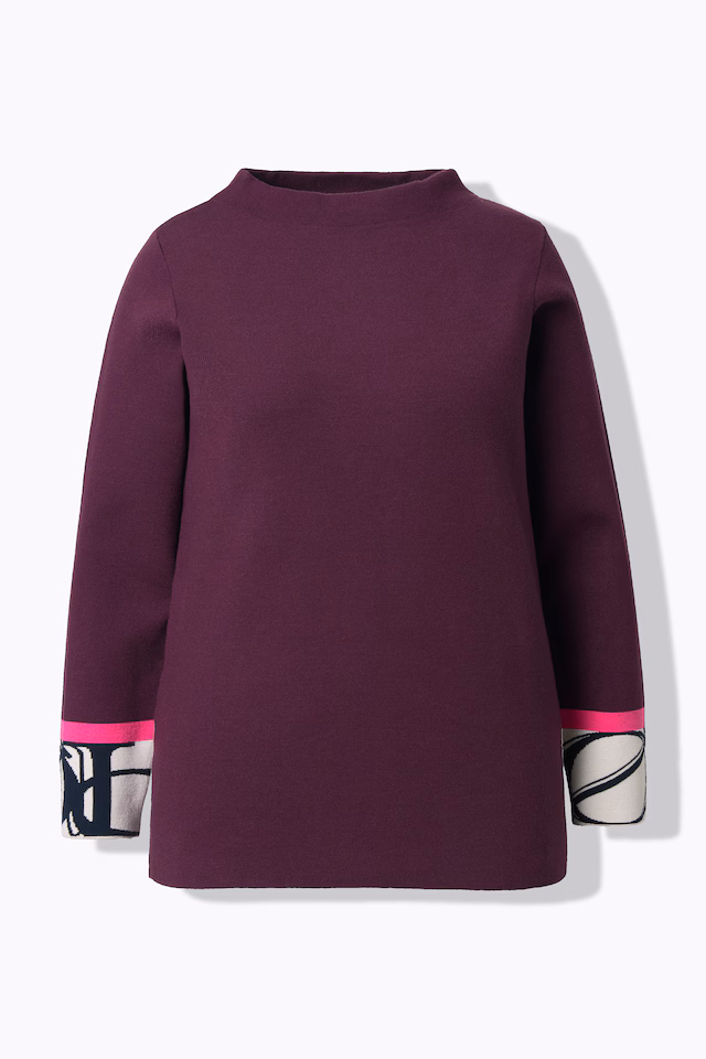 Statement Cuff Boat Neck Sweater