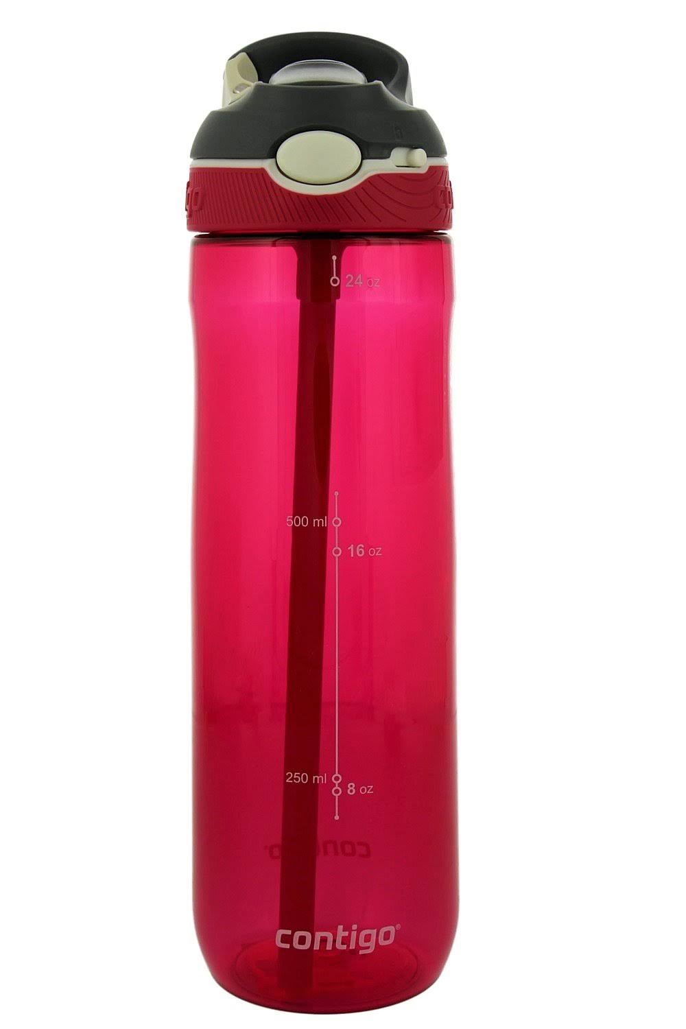 Contigo Autospout Water Bottle, Leak-Proof, Ashland, Sangria, 24 Ounce