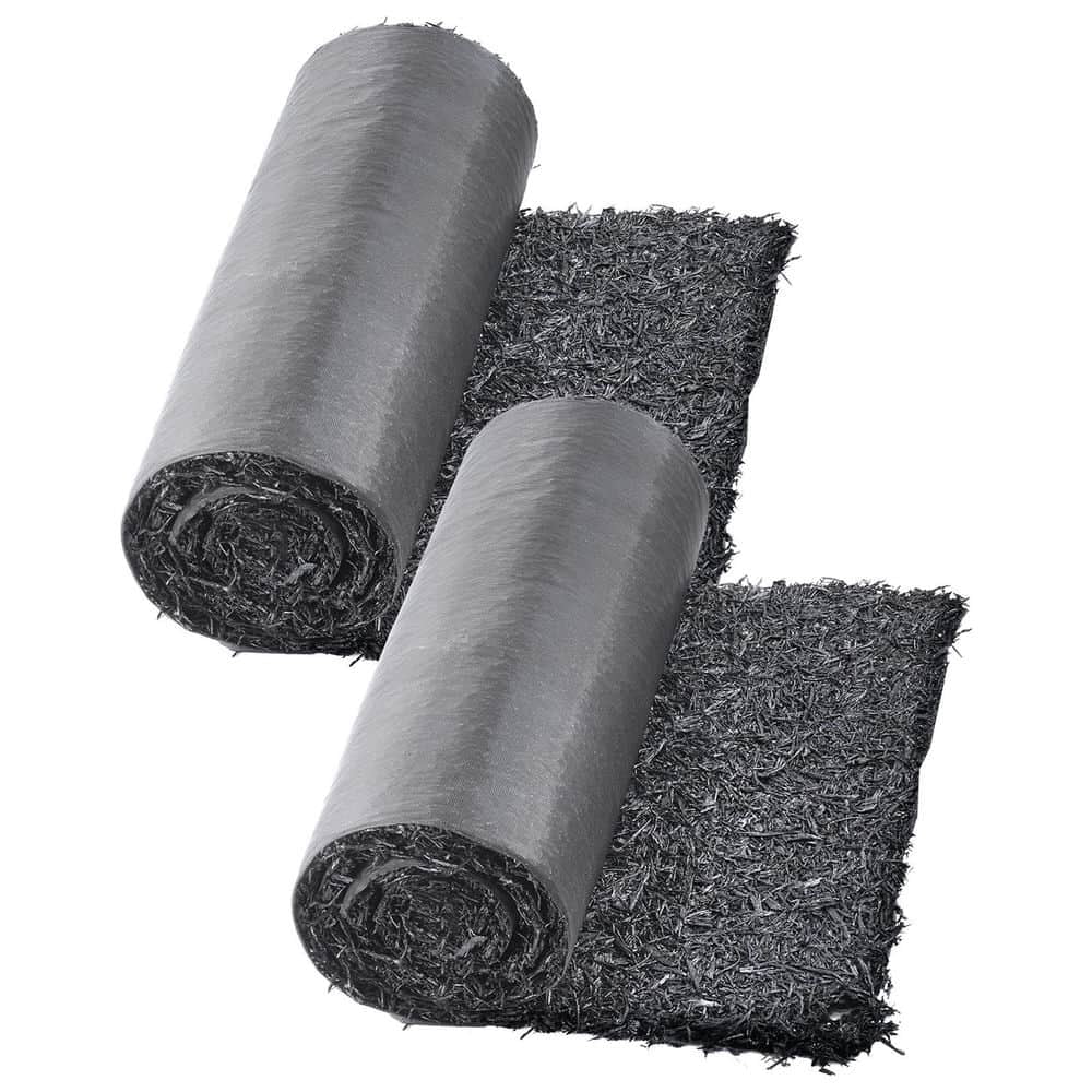 Rubber Mulch for Landscaping, 2 Rolls Recycled Rubber Mulch Mat 96 x 22 in, Permanent Rubber Pathway, Natural-Looking Black Mulch Garden Edging - Image 5