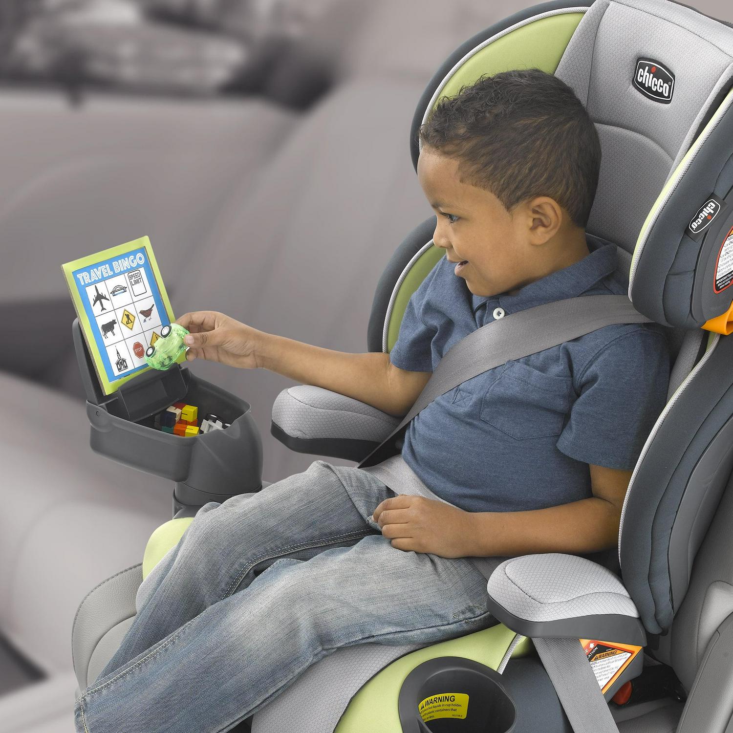 Chicco Kidfit Zip Plus 2 - in - 1 Belt Positioning Booster Car Seat - Taurus (Black/Grey). New
