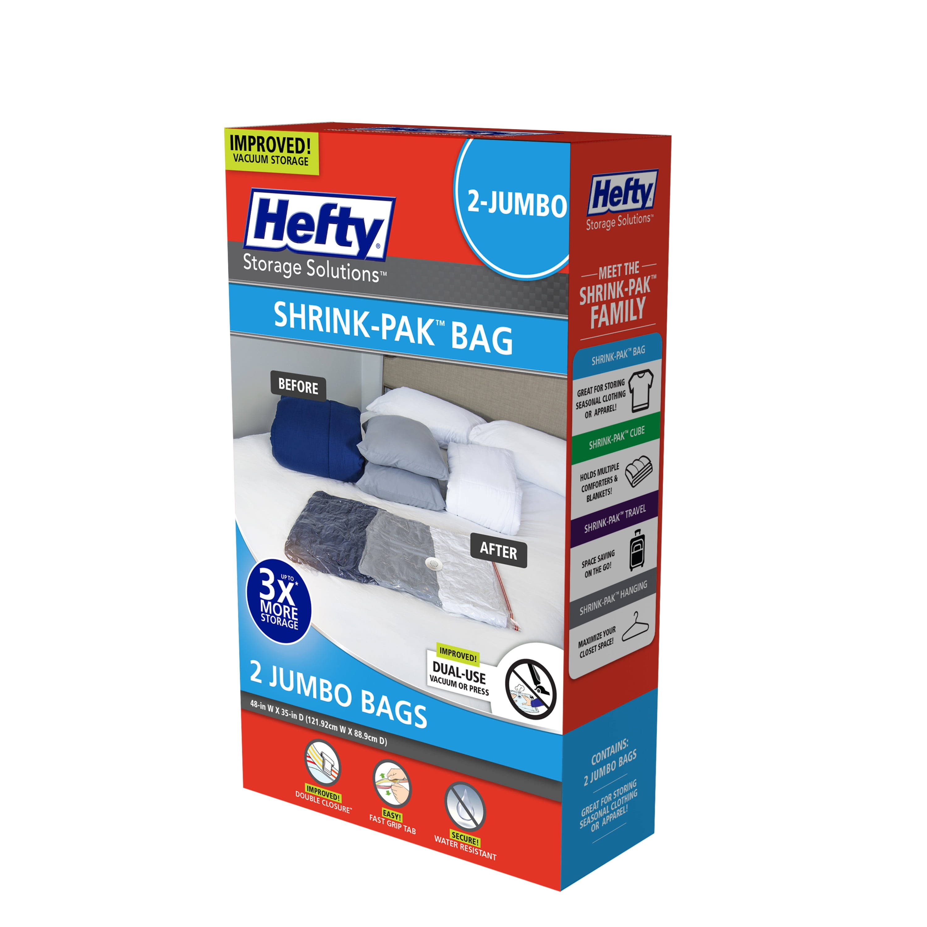 Hefty Shrink-Pak 2 Jumbo Vacuum Storage Bags