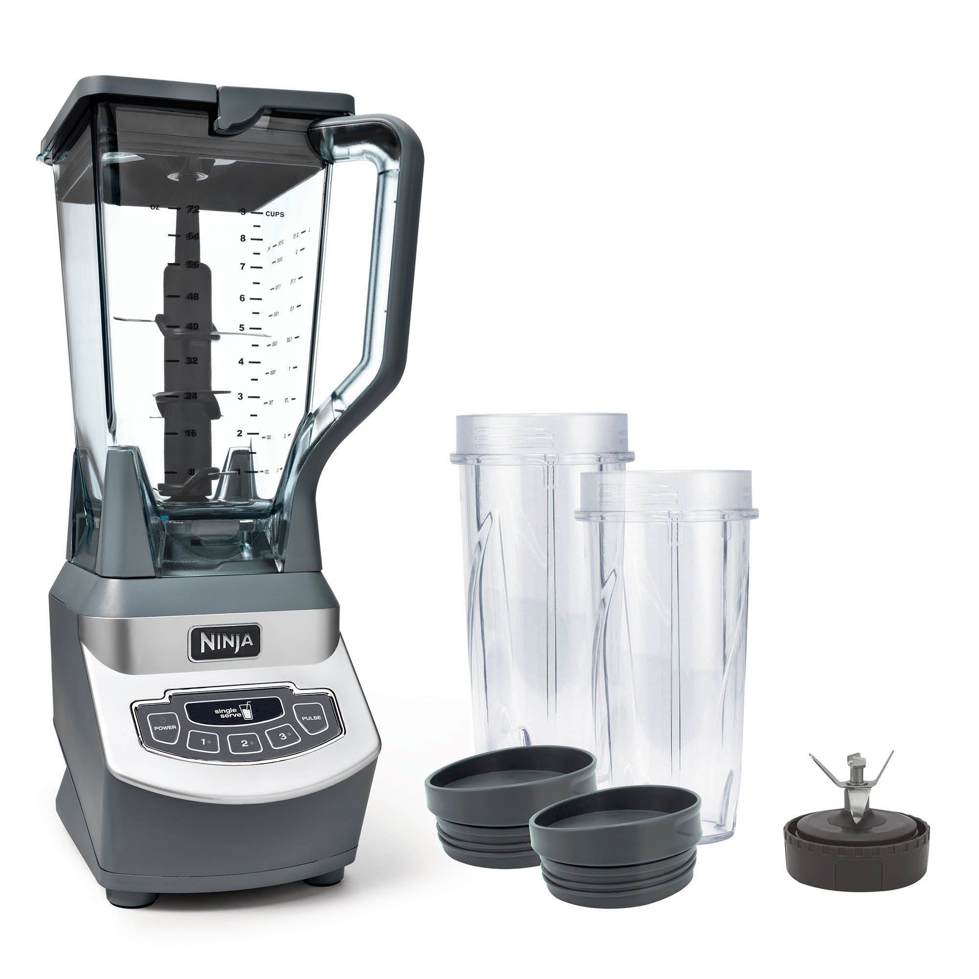 Ninja Professional with Single Serve Cups 3 Speed Blender Silver
