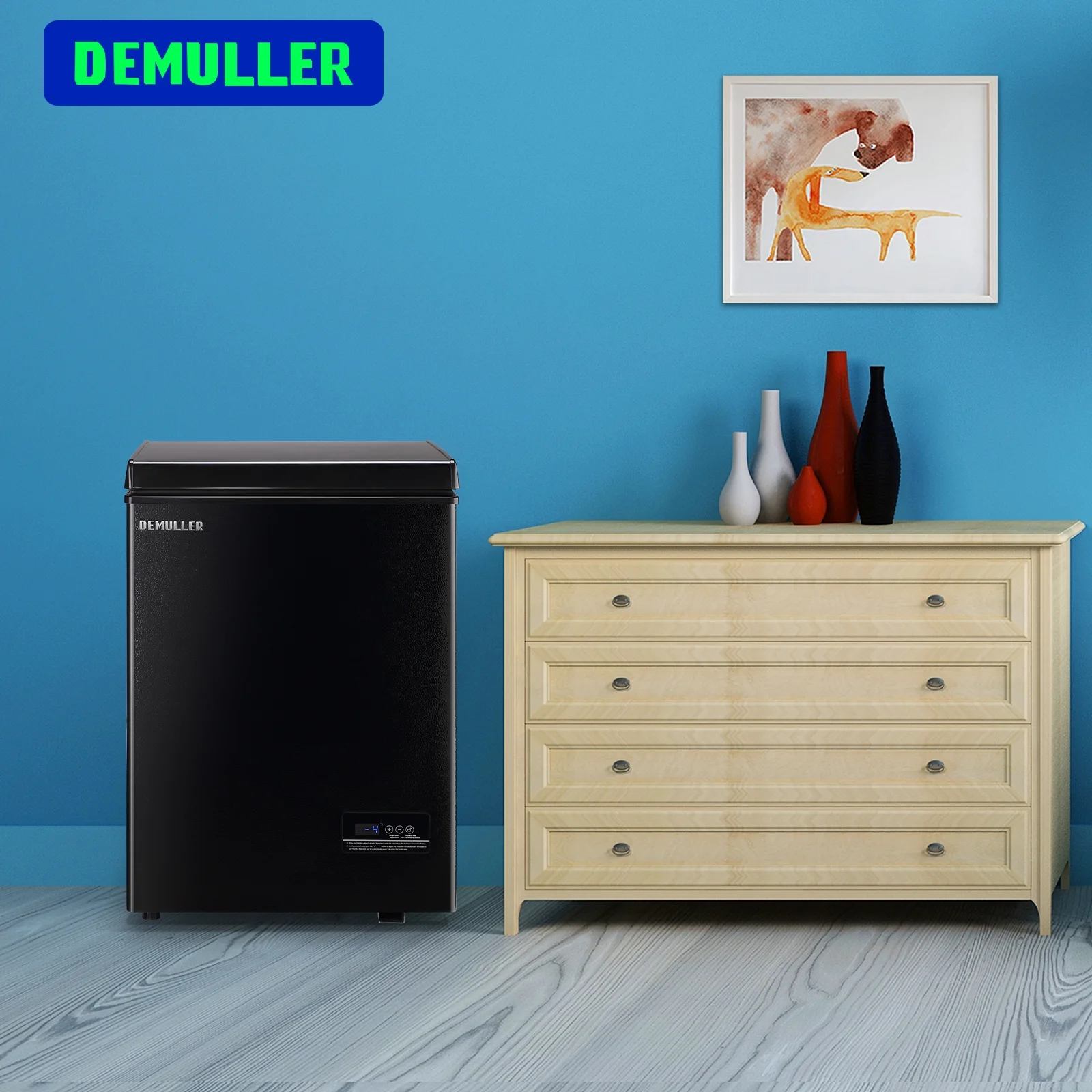 3.5 Cu.ft Chest Freezer with Electronic Panel, Accurate Temperature Display to 1�?BLACK(BLACK) - Image 6