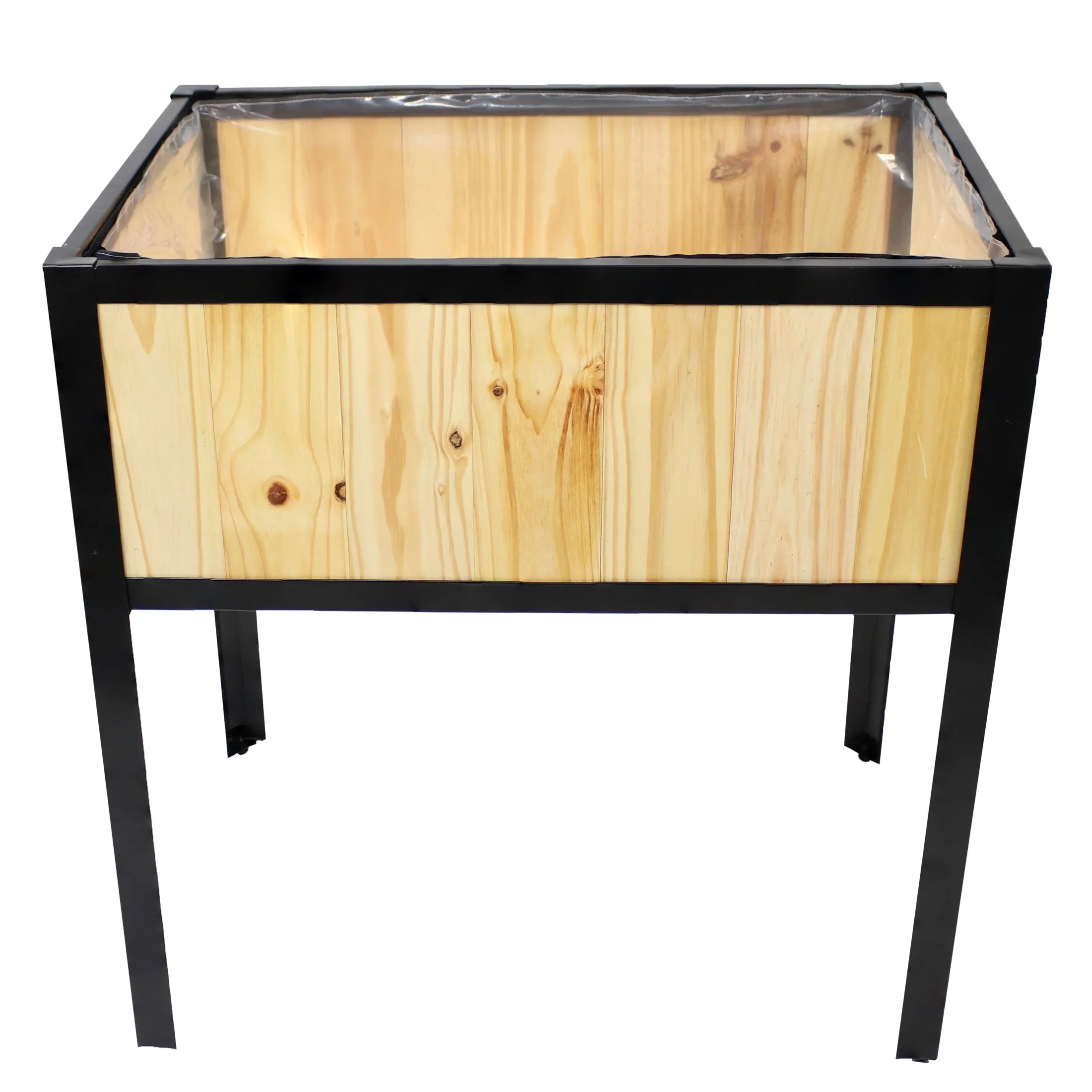 Sunnydaze 29.25 x 20 x 30.75 Gray Acacia Wood Rectangular Raised Garden Bed with Legs