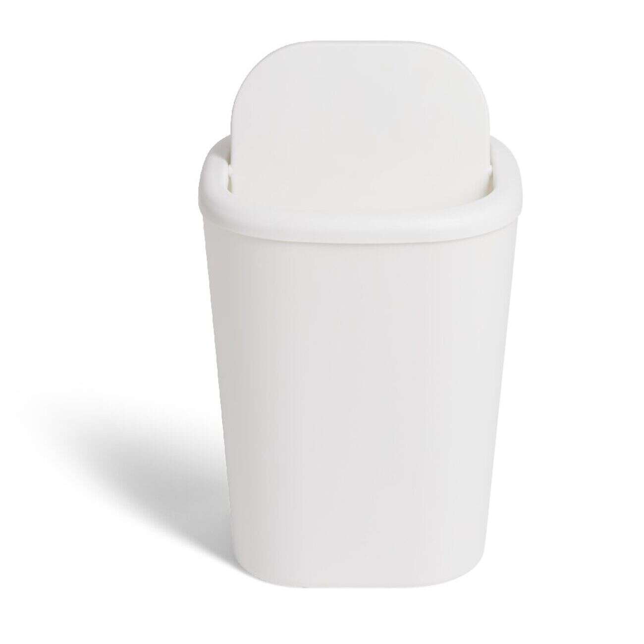 Poubelle salle de bain plastique blanc 3L