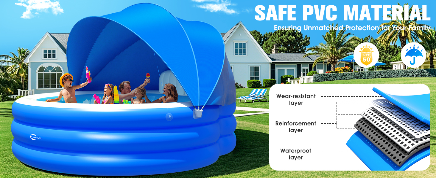 Inflatable Pool with Canopy