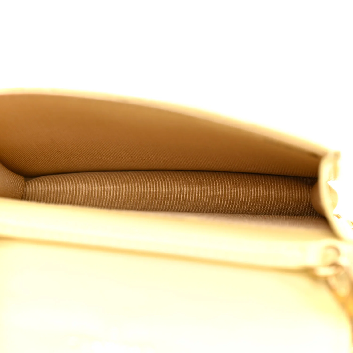 Lambskin Quilted Pearl Crush Clutch With Chain Yellow