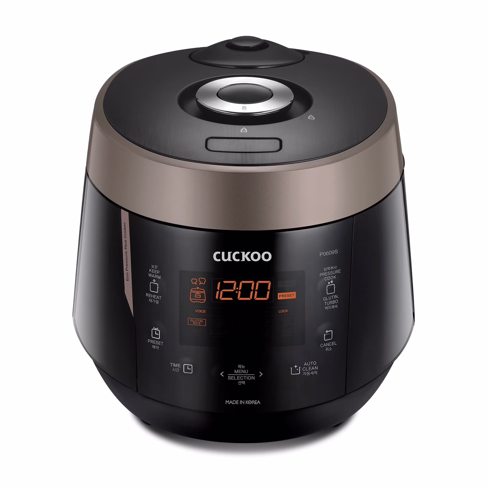 CUCKOO CRP - P1009SB 10 - Cup (Uncooked) Heating Pressure Rice Cooker & Warmer with Nonstick Inner Pot