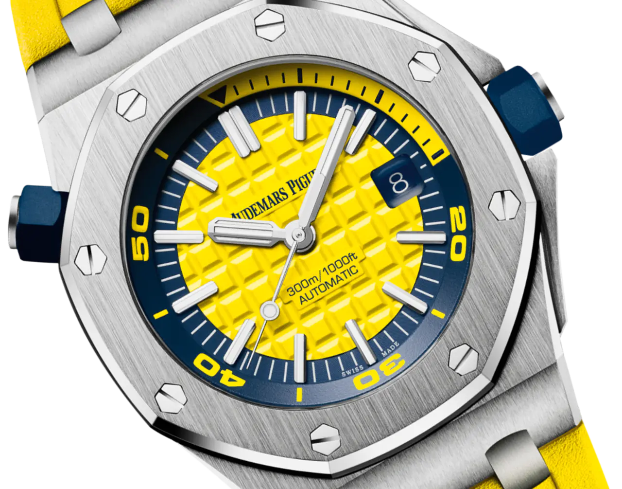 【Super Clone】Audemars Piguet OFFSHORE DIVER Yellow Dial 42mm 15710ST.OO.A051CA.01