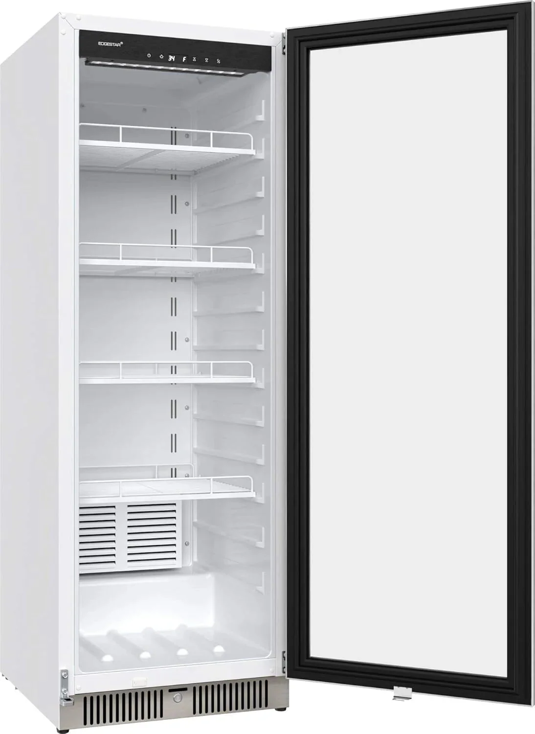 22" Wide 10.1 Cu. ft. Commercial Beverage Merchandiser - Stainless Steel, Temp Alarm, Reversible Door