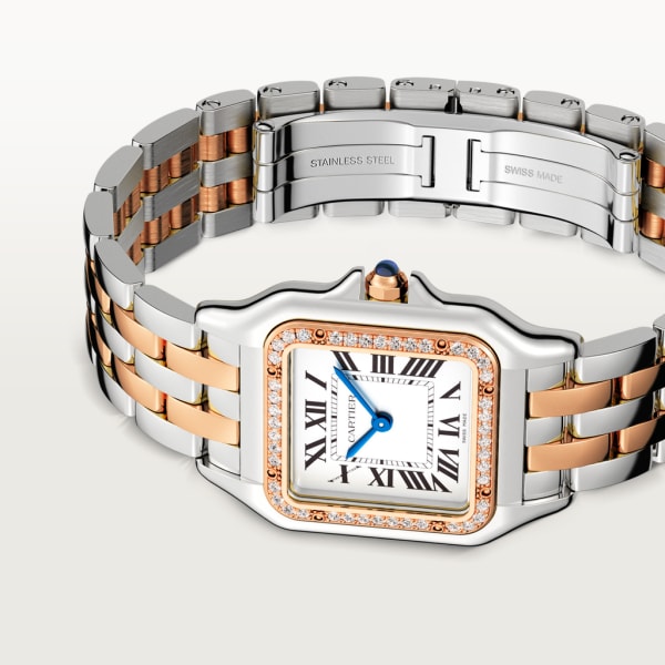 [Super Clone]PANTHERE Rose Gold Mix Diamond 30mm