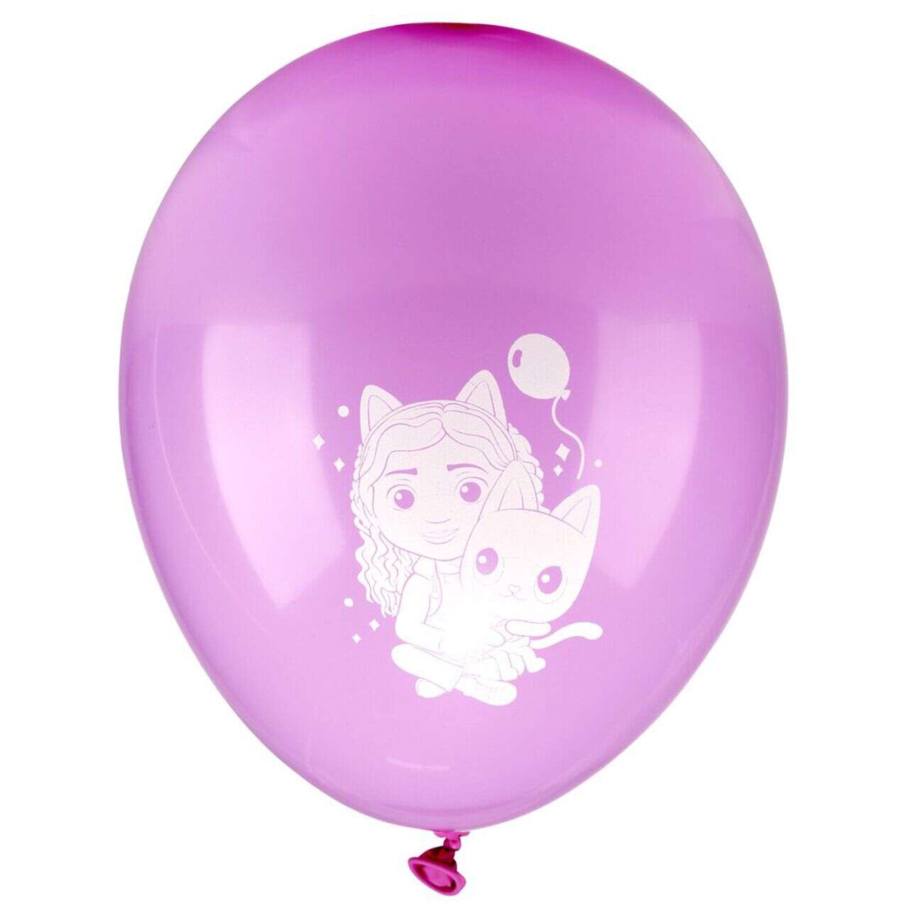 Ballon de baudruche latex x8 Gabby's Dollhouse rose et violet 15x21,5cm