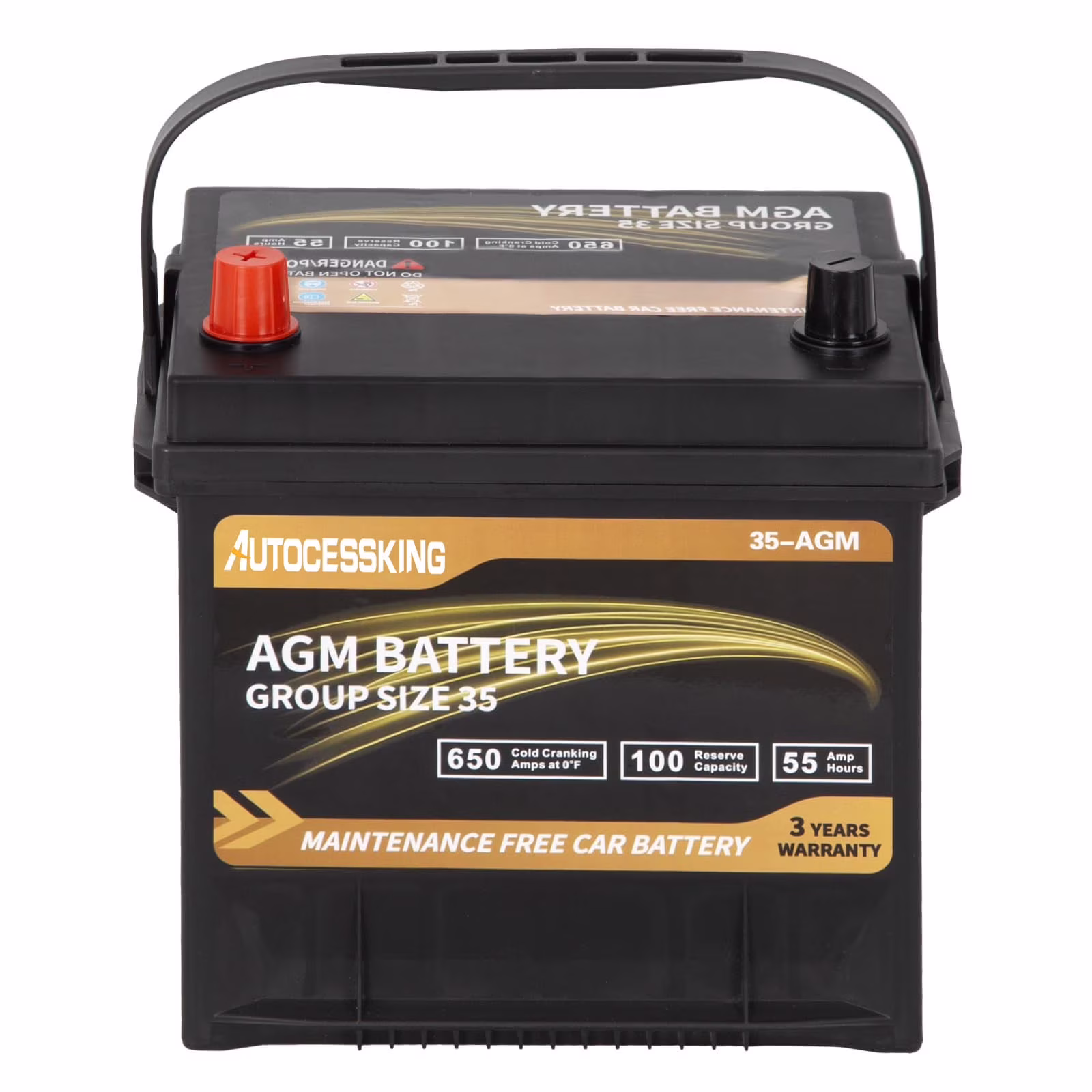 Platinum AGM Battery, Group 47 Rechargeable Automotive Batteries for Car, 12V H5 680CCA 60Ah 100RC(47) - Image 3
