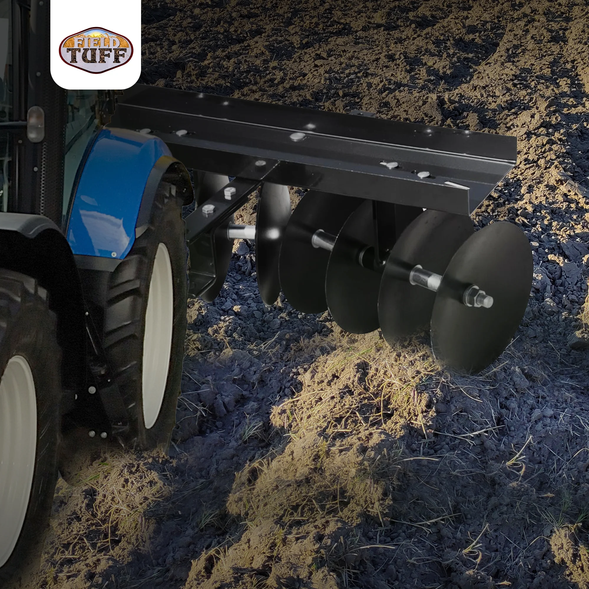 39in Tow Behind Garden Soil Cultivator Sleeve Hitch Disc Harrow - Image 5