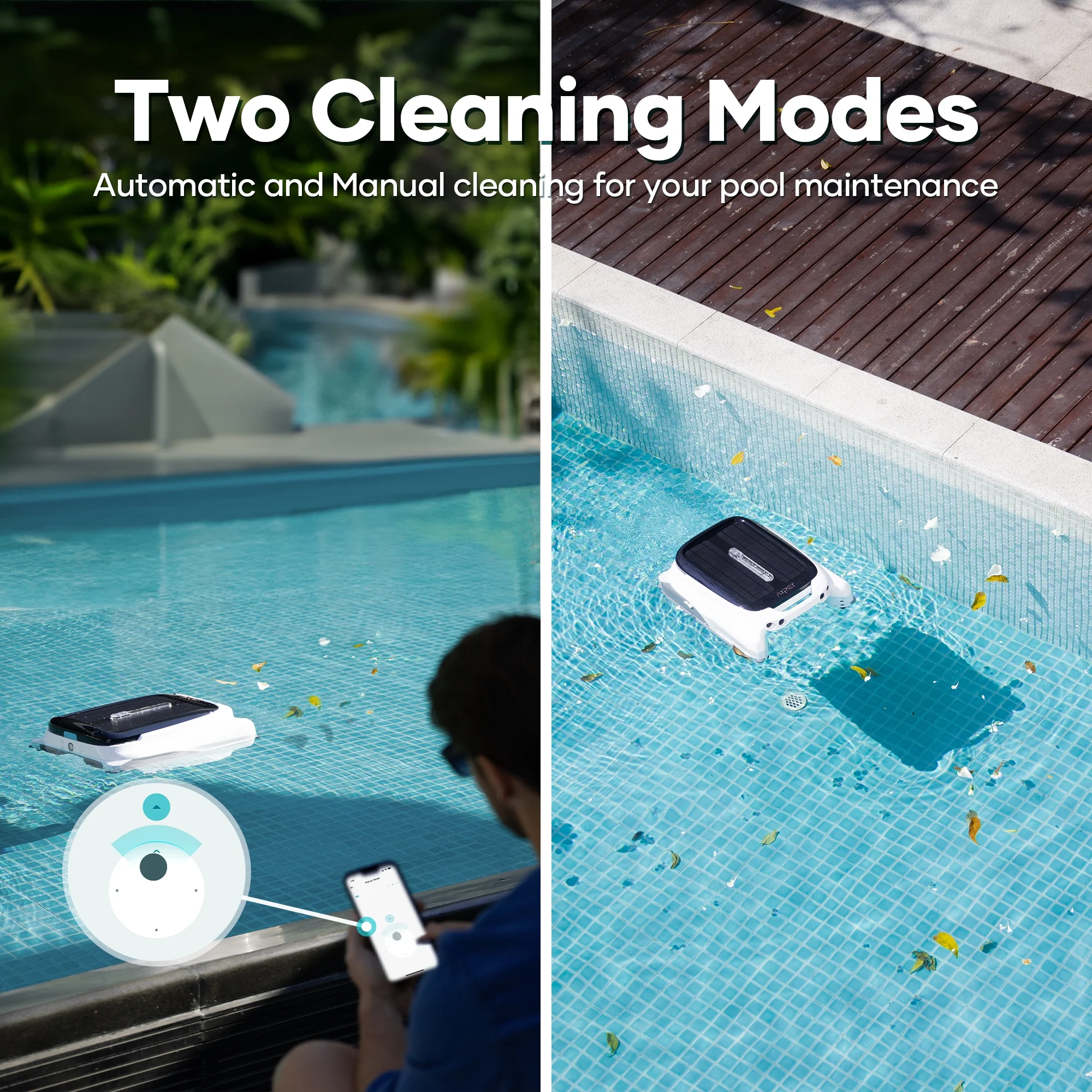 Surfer M1 Automatic Pool Skimmer Robotic Surface Cleaner with App Control Solar Powered - Image 7