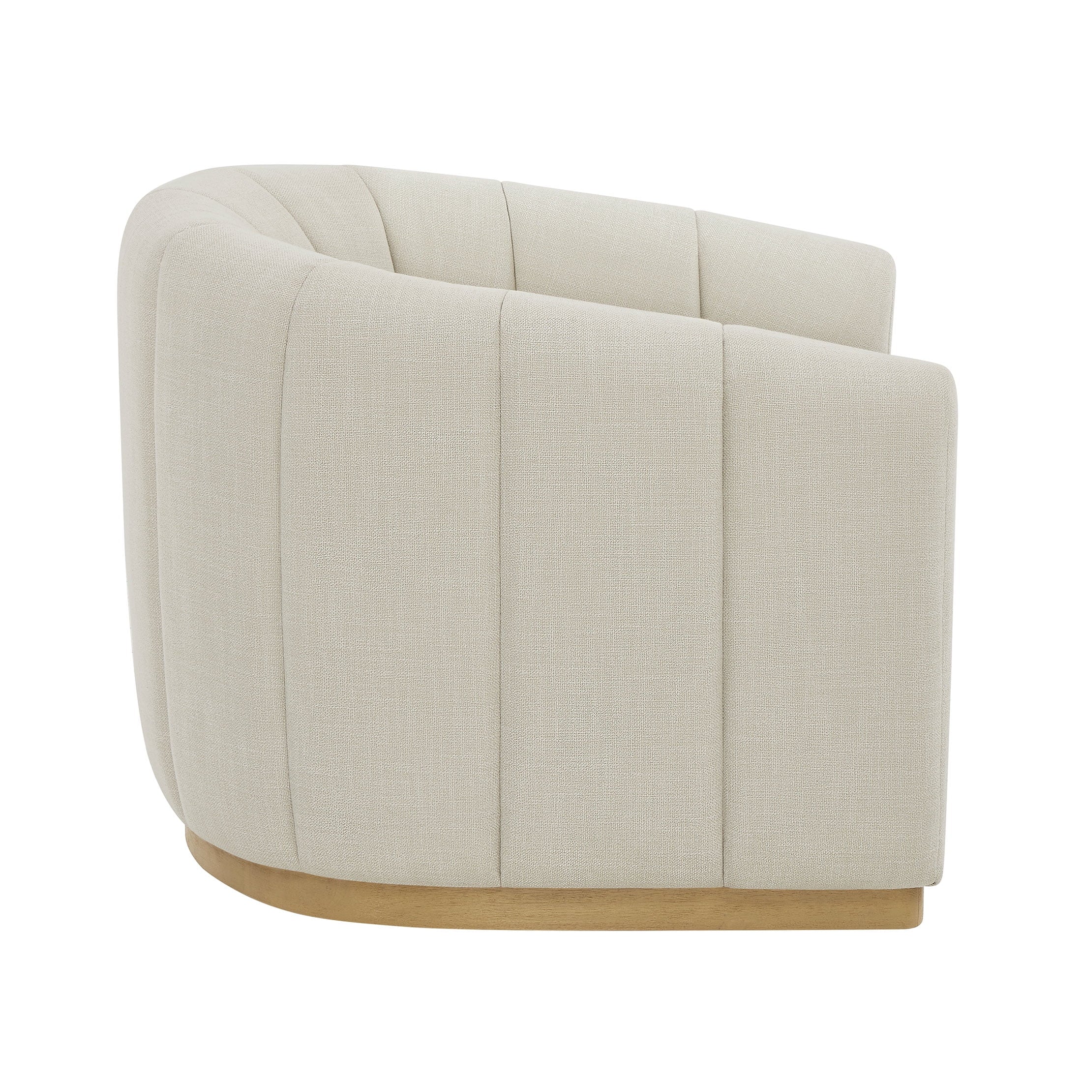 Better Homes & Gardens Lillian Accent Swivel Chair, Cream Linen