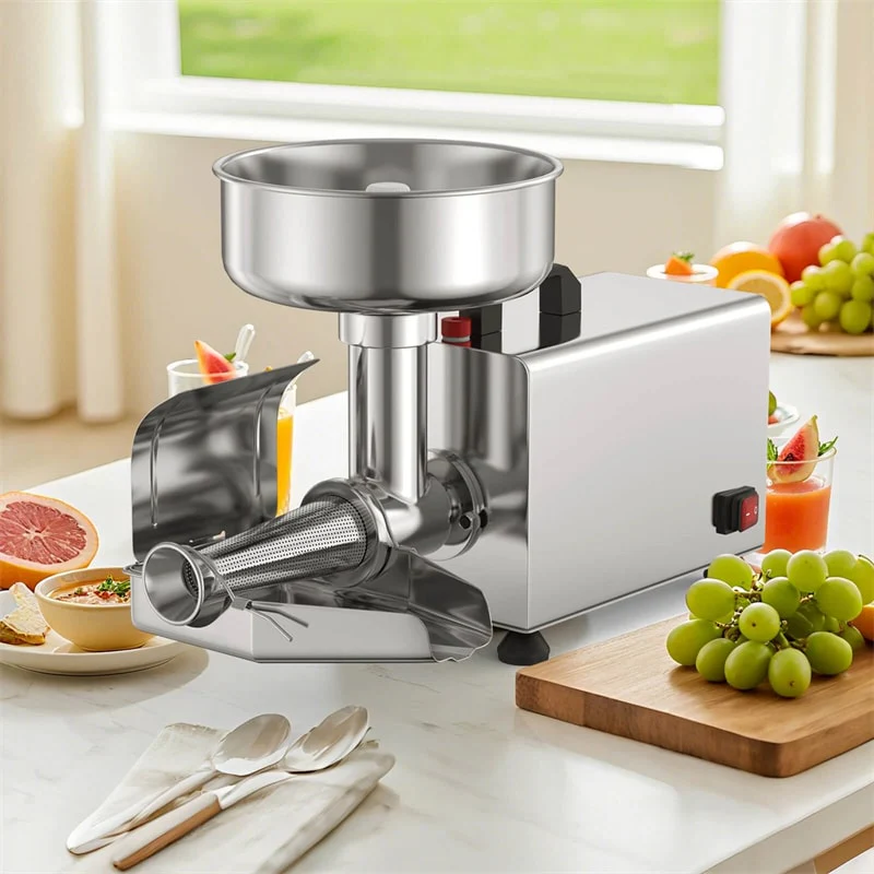 450W Electric Tomato Strainer, Commercial Stainless Steel Sauce Maker, 200-350lbs/h Food Milling Machine for Tomato Sauce,Strawberry Blueberry Jam
