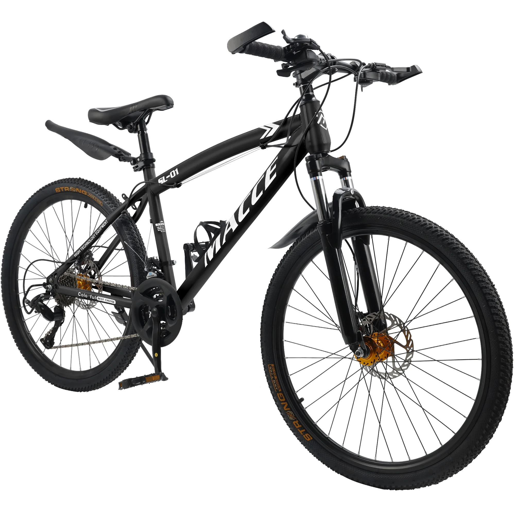ARTUDATECH Mountain Hardtail Mountain Bike for Men/Women, 26/27.5 in Sizes, 27 Speed Twist Shifting, Front or Dual Suspension, Comfort Saddle, Purple/Black/White