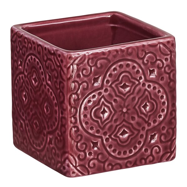 Kub Orient bolle 6x6 cm vinrød