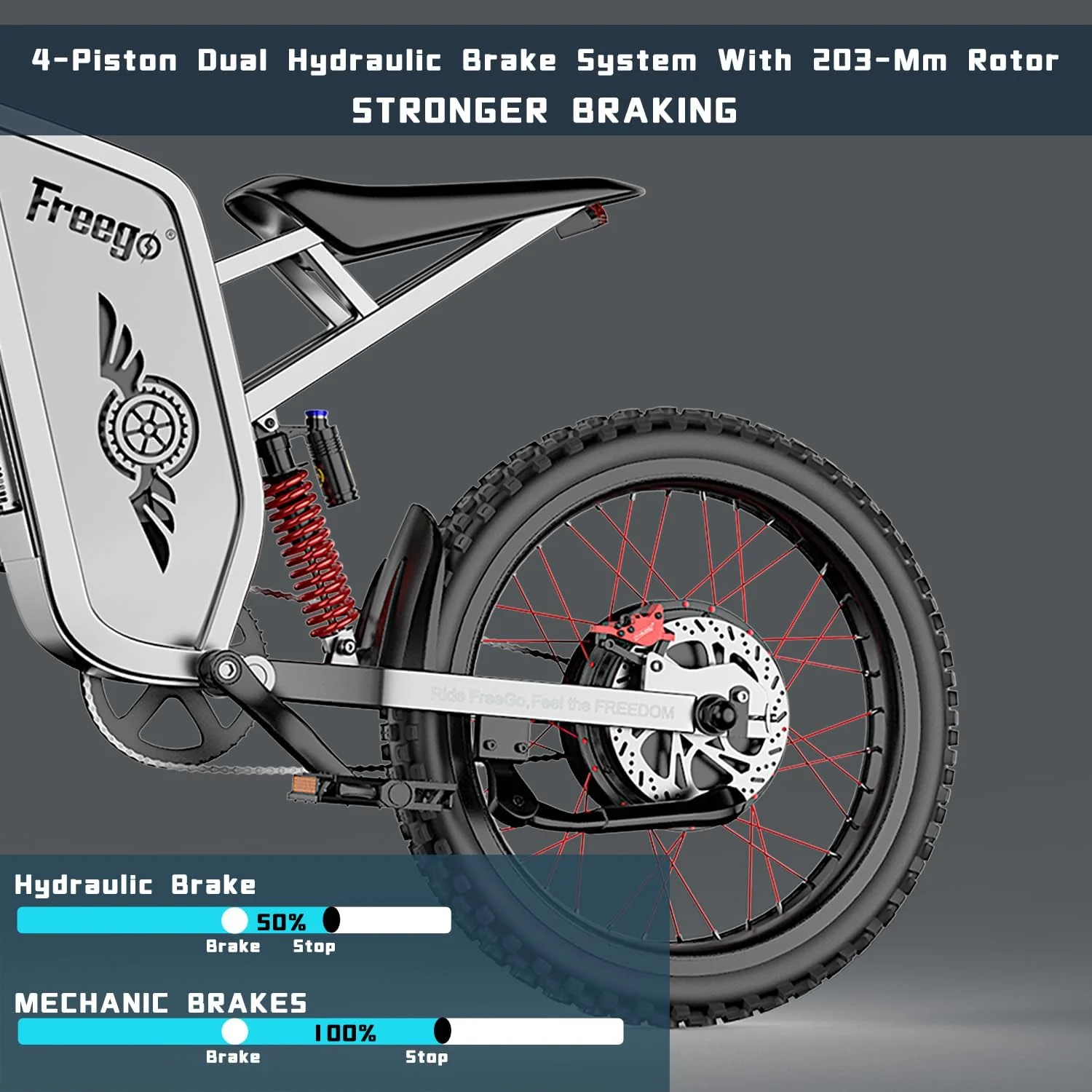 50MPH X2Pro Electric Motorcycle for Adults 6000W(Peak) Motor 60V 30Ah Battery Electric Bicycle Full Suspension Ebike - Image 4