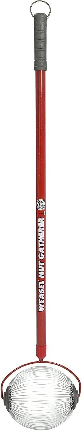 Garden Weasel 95314 Medium Nut Gatherer Picks Up Pecans, Large Acorns, Sweet Gum Balls, Hickory Nuts, and More from .75 to 2 in size, Weather and Rust