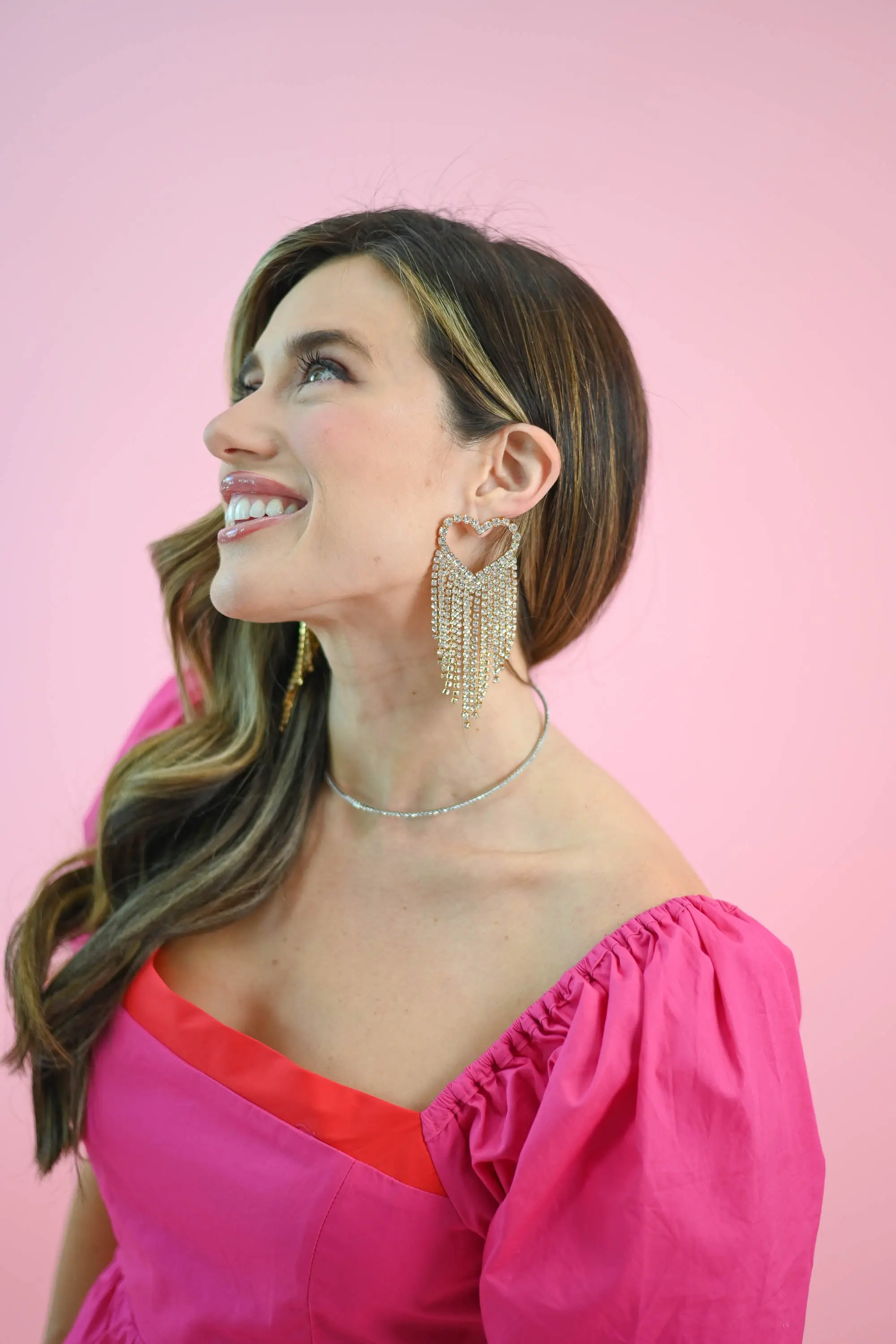 Melissa Heart Fringe Earring