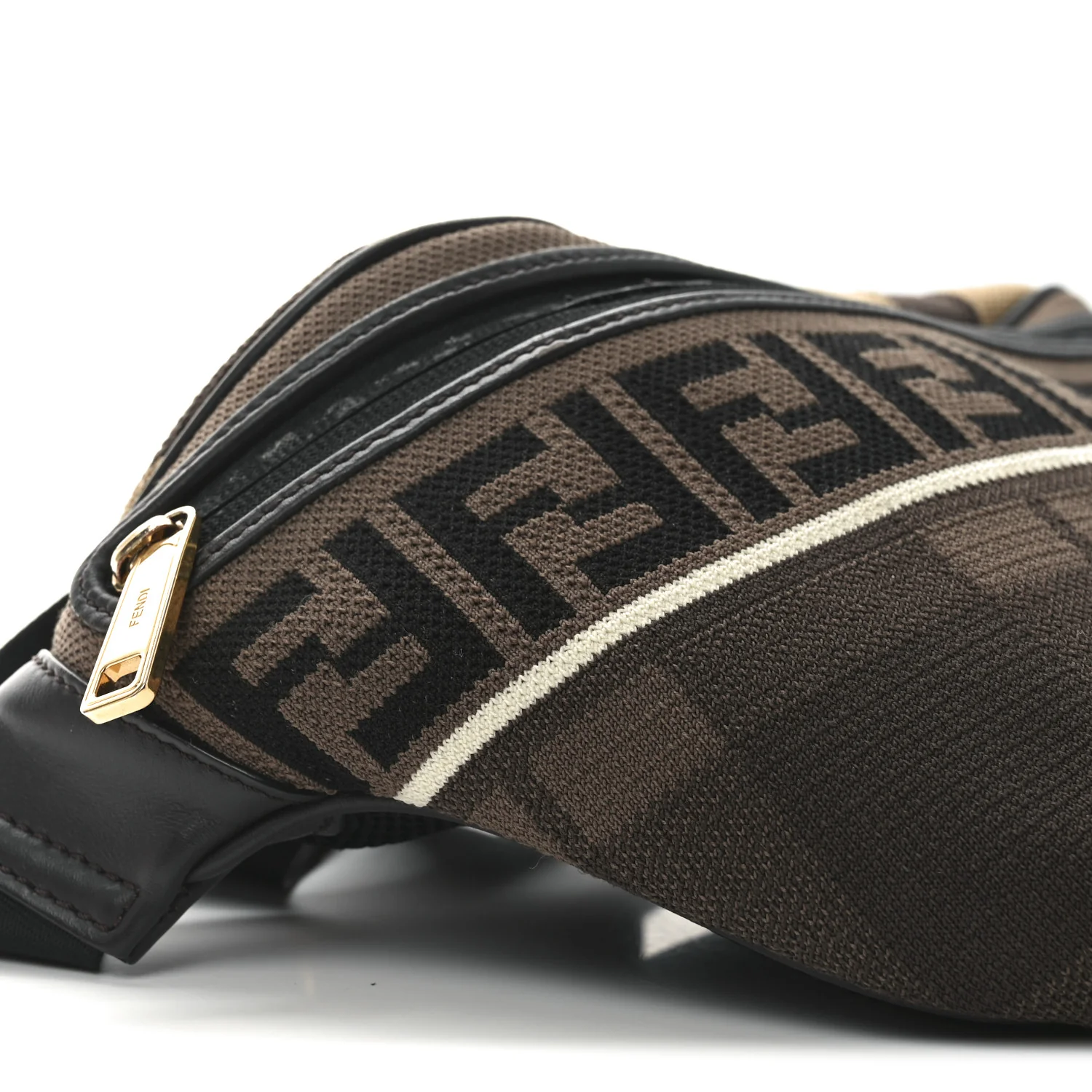 Vitello Century Maglia Pattern Mix Belt Bag Havana