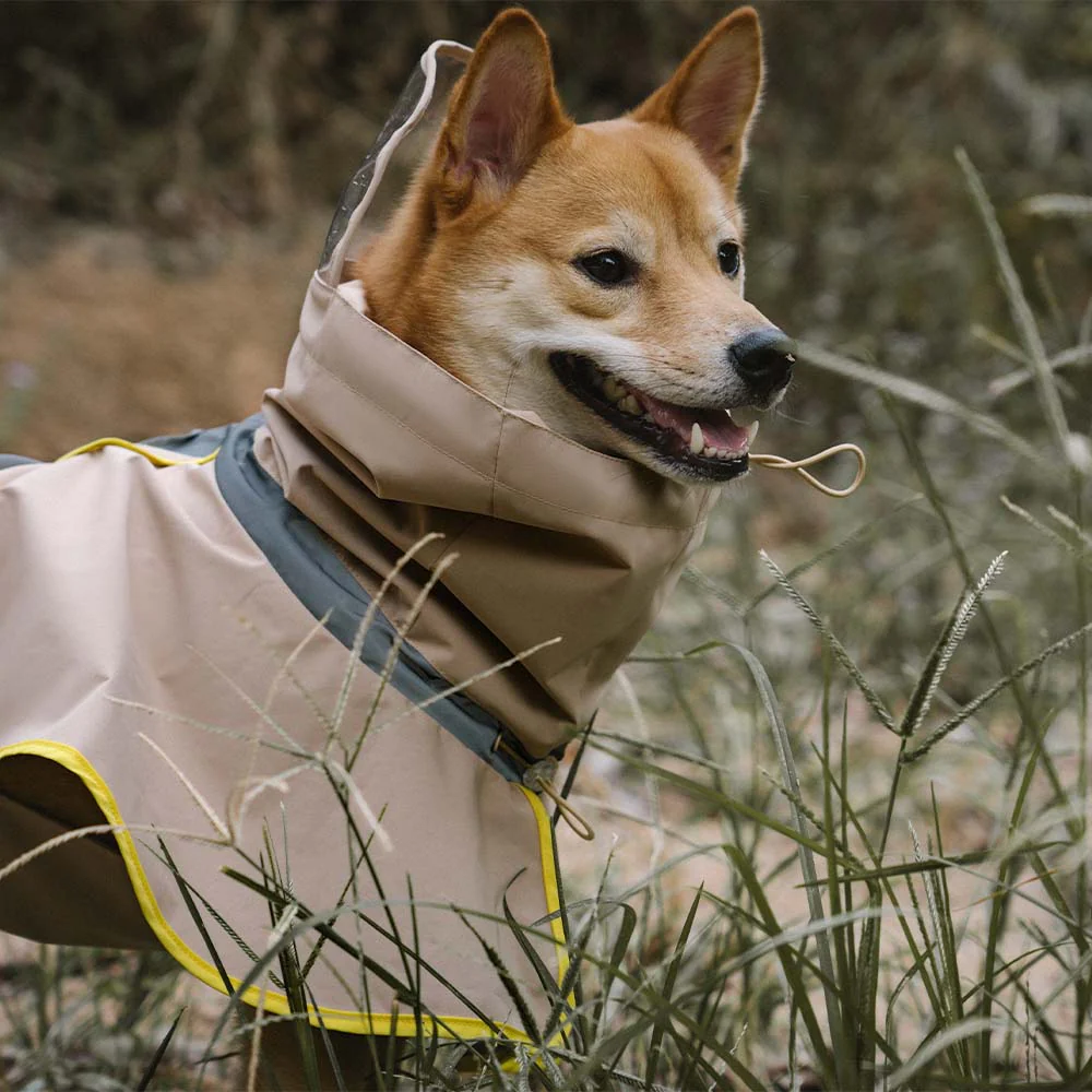 Adjustable Reflective Waterproof with Pocket Dog Human Matching Raincoat-Stay Dry