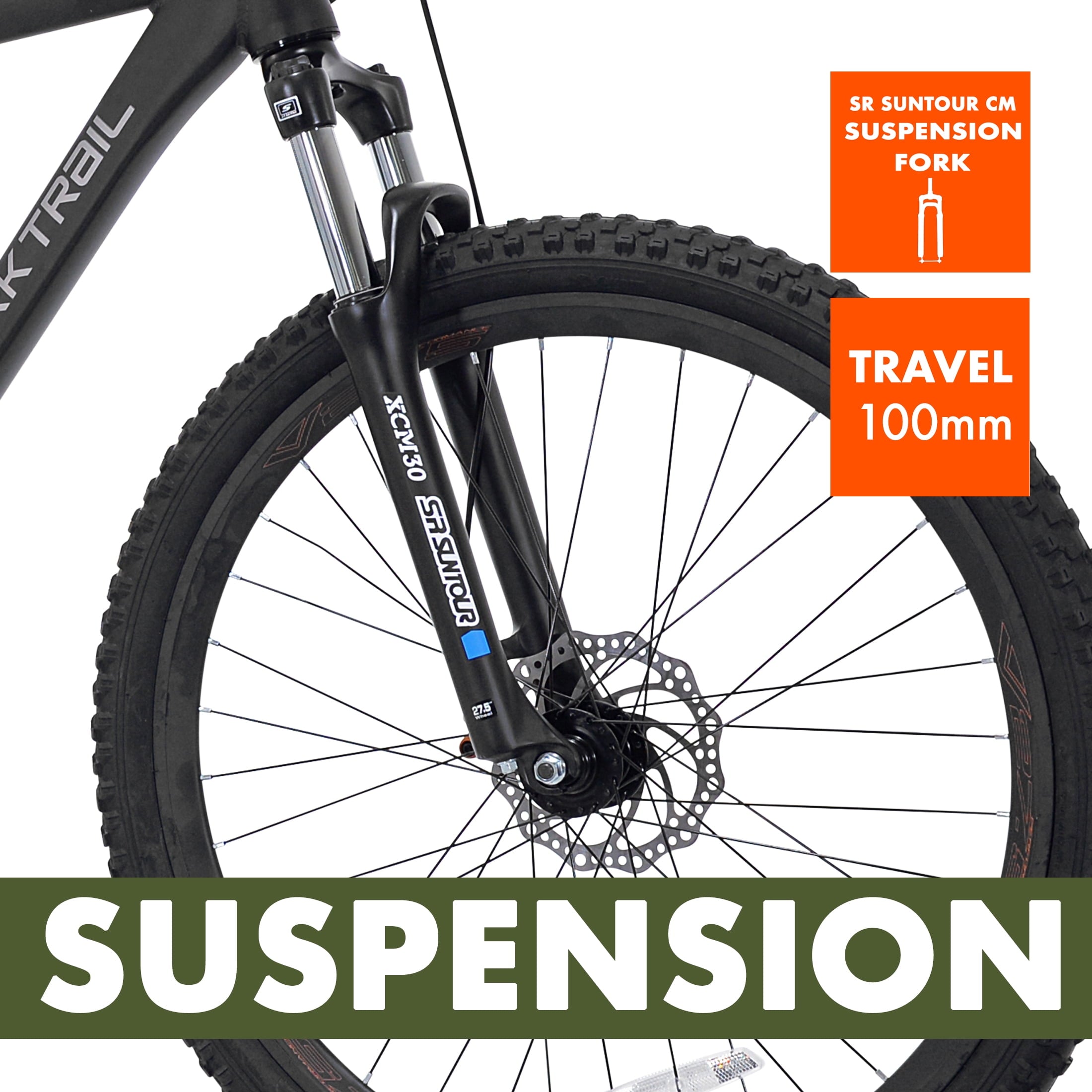 Trail 27.5 Vibe Mountain Bike. Large Frame. Black