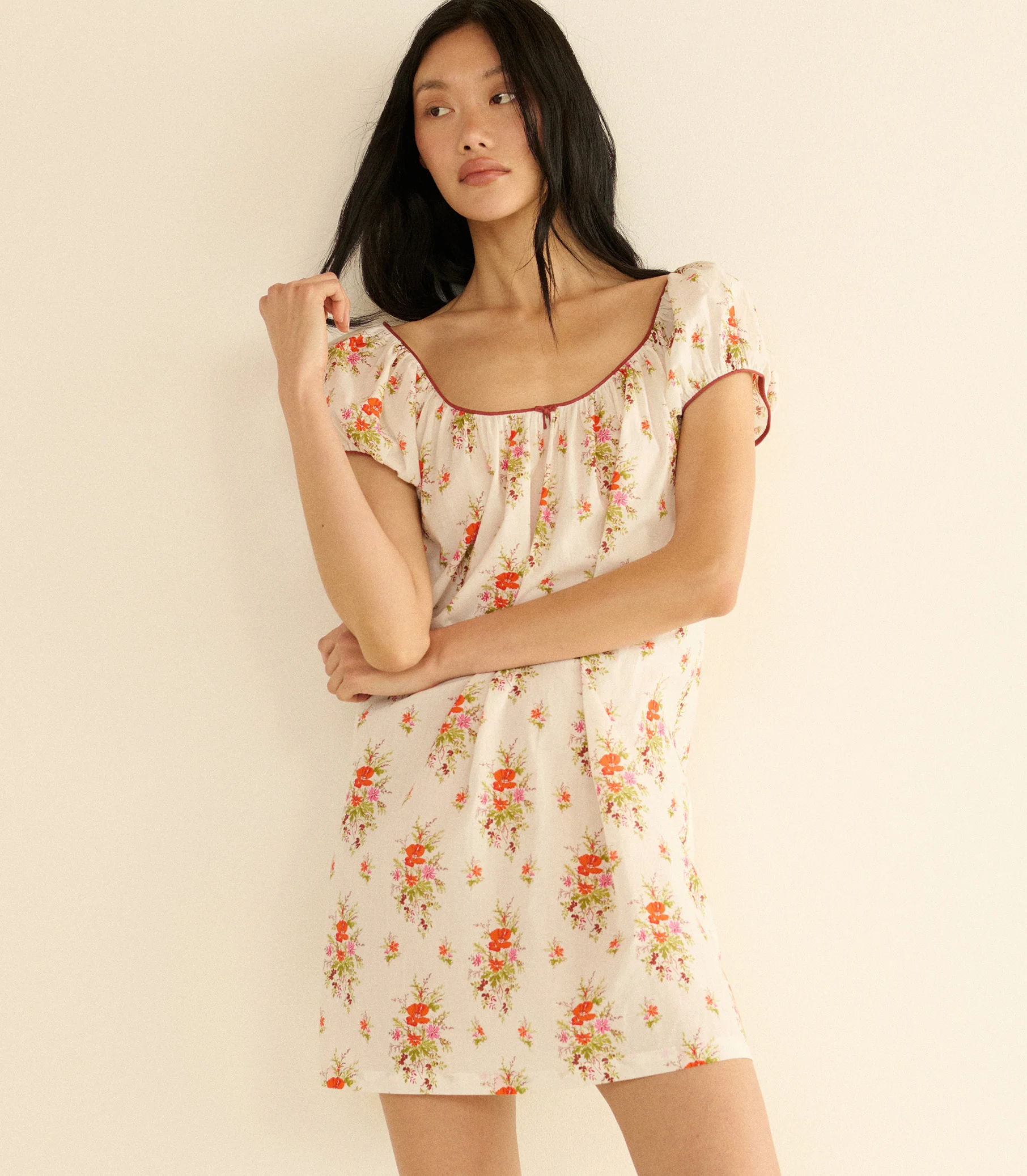JULIA DRESS -- ROSE PETIT BOUQUET DE CHAMONIX