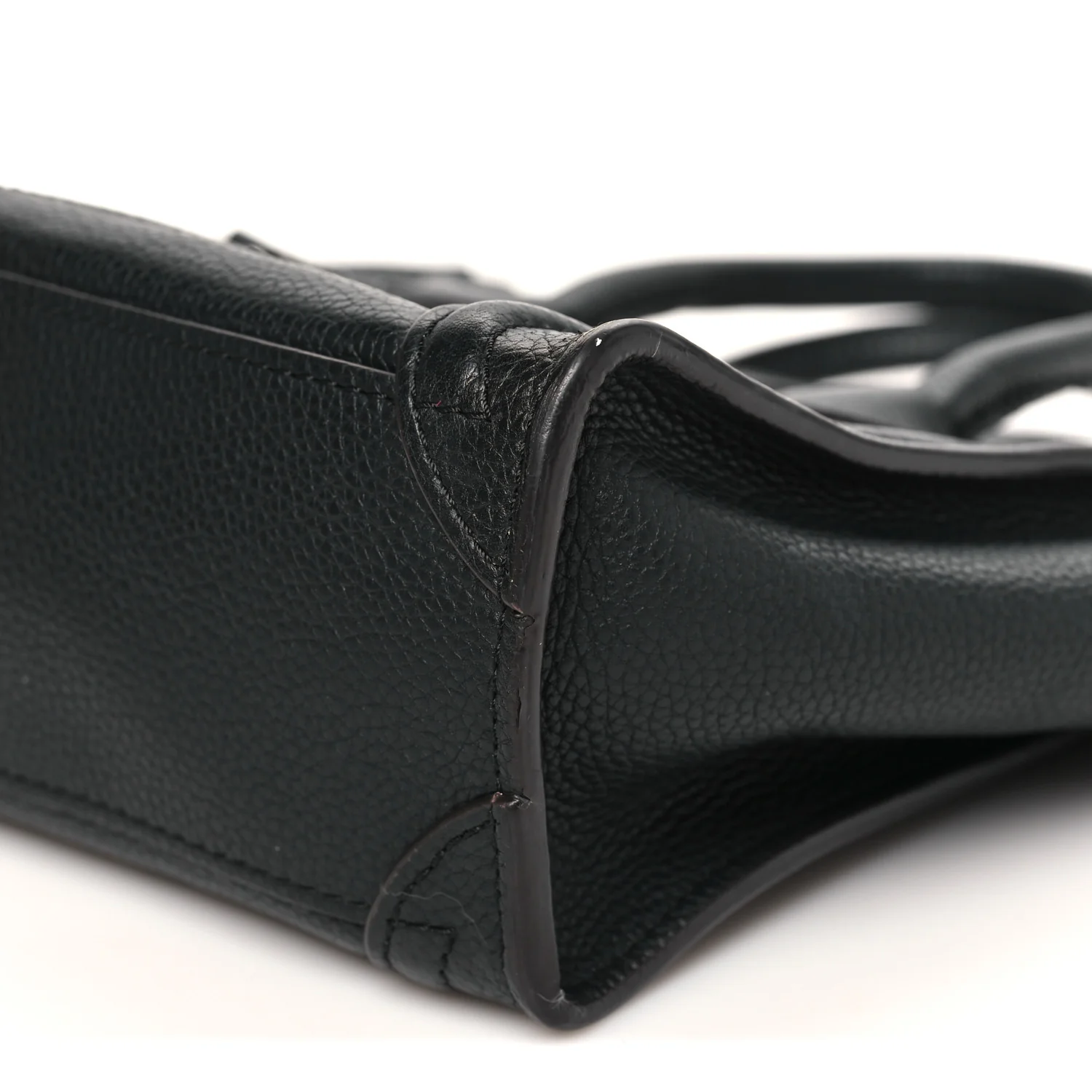 Pebbled Calfskin Nano Luggage Black